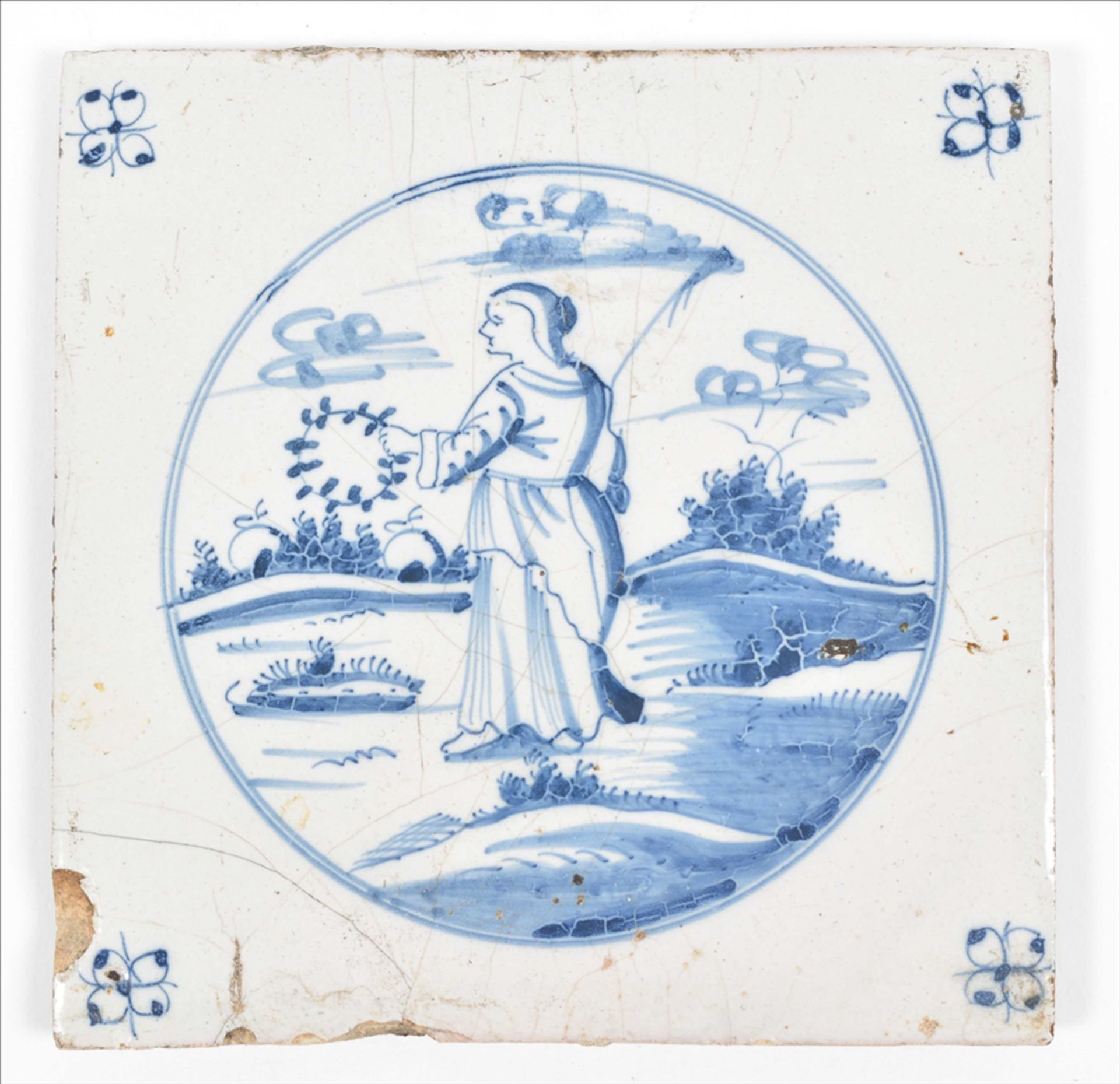 Nineteen Dutch tiles depicting people - Image 4 of 10