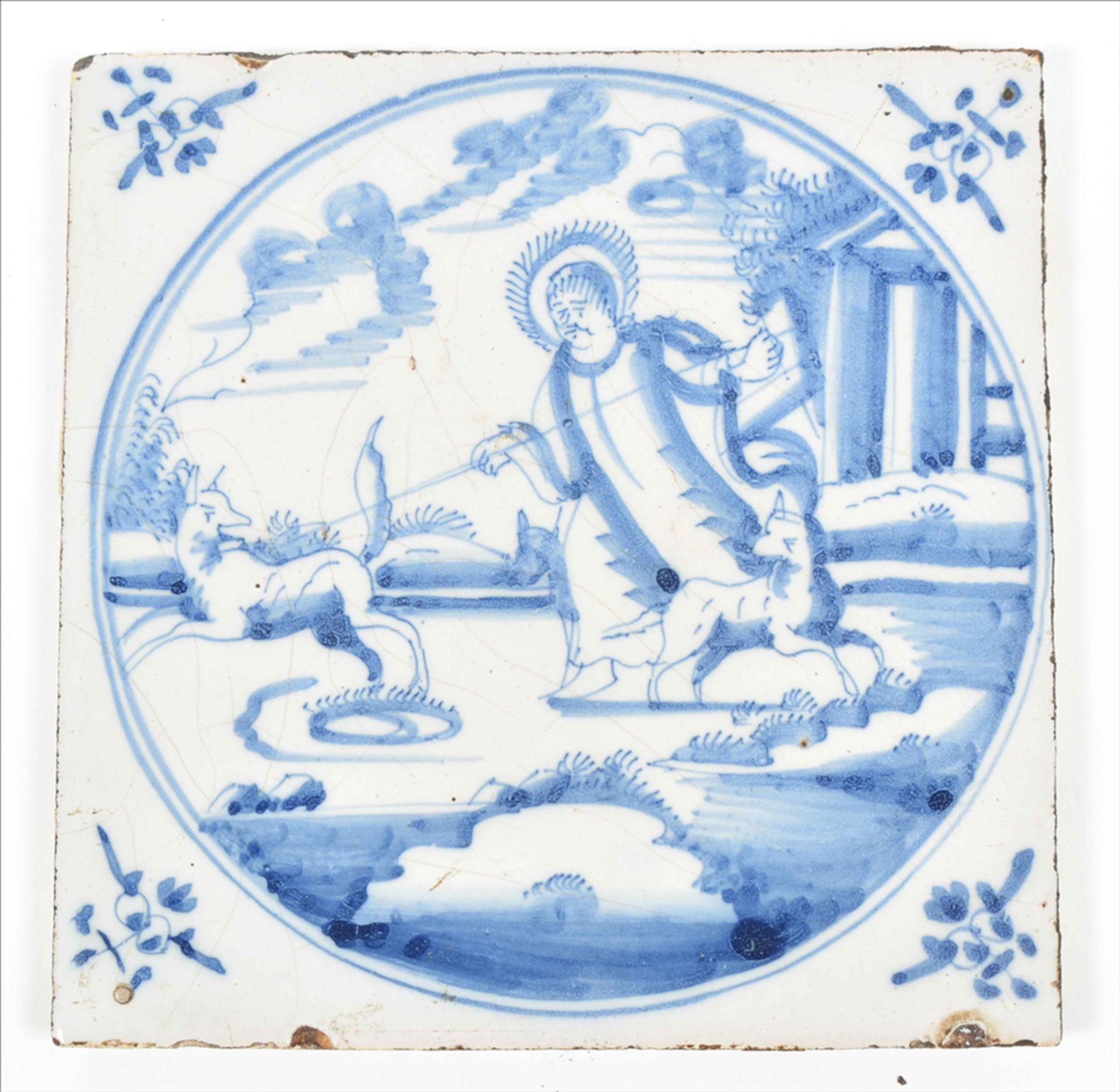 Nine Dutch tiles with biblical scenes - Image 5 of 7