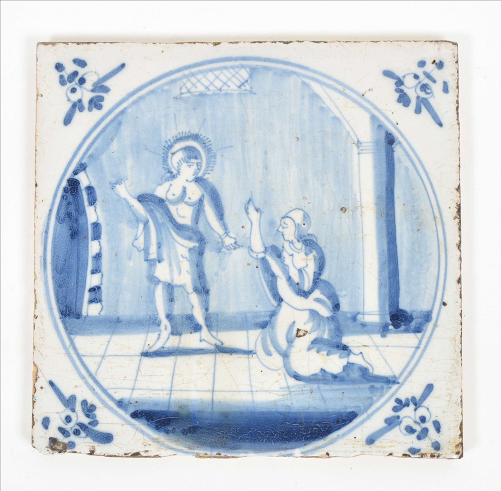 Nine Dutch tiles with biblical scenes - Image 3 of 10