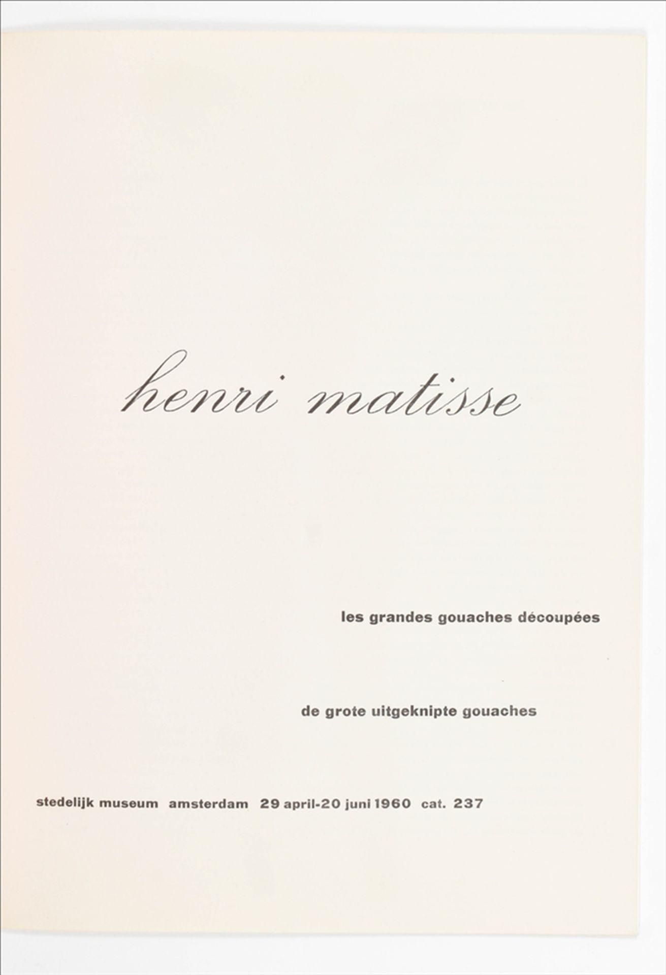 [Fauvism] Collection of catalogues and works on Henri Matisse (1869-1954) - Bild 3 aus 10