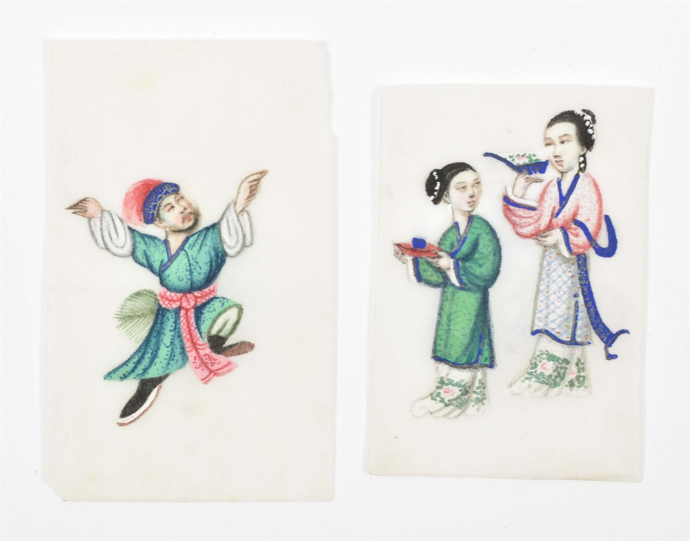 [China] Collection of 19th century Chinese pith paper paintings - Image 6 of 9