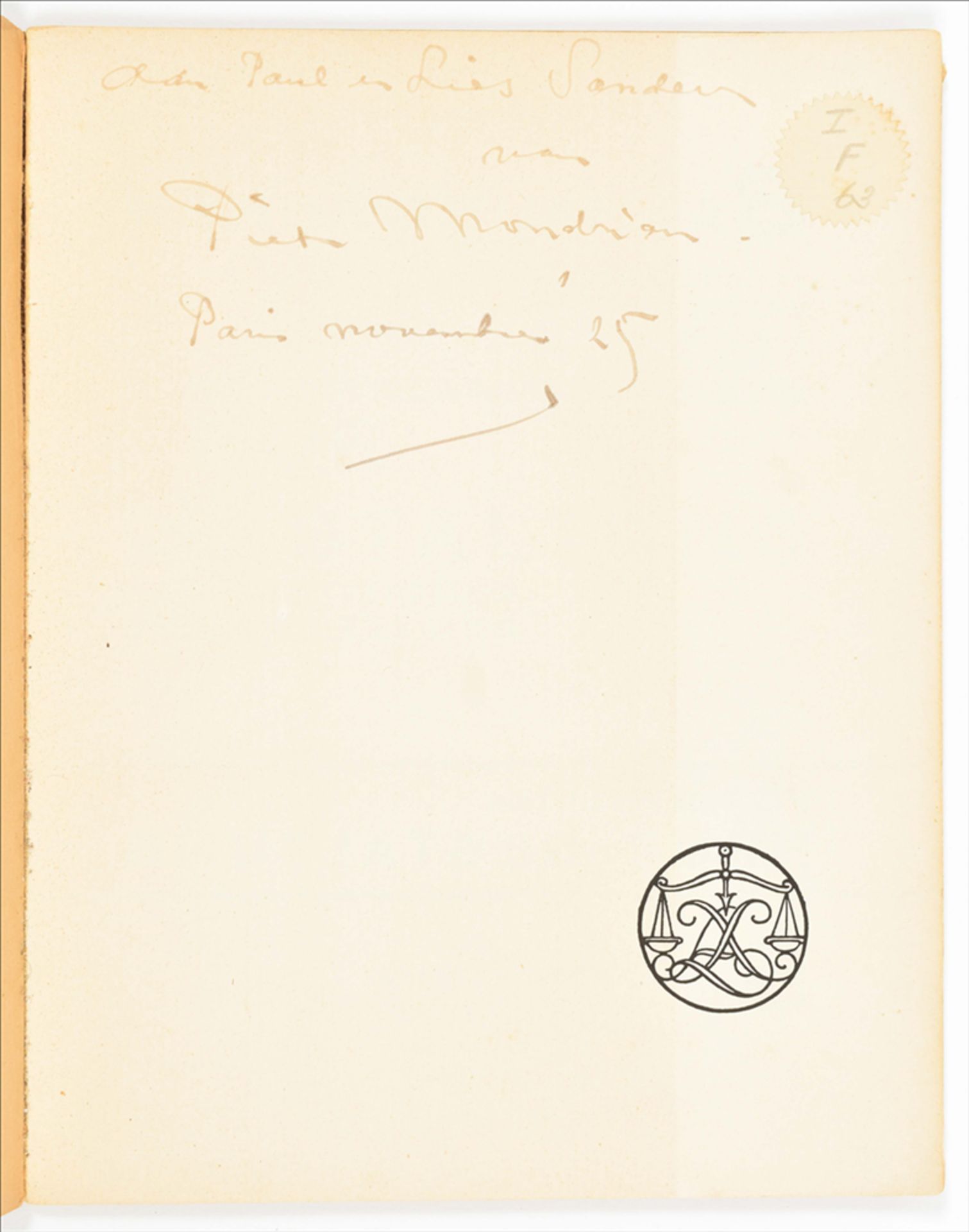 [With autograph signed dedication] Piet Mondriaan (Piet Mondrian). Neue gestaltung - Bild 2 aus 5