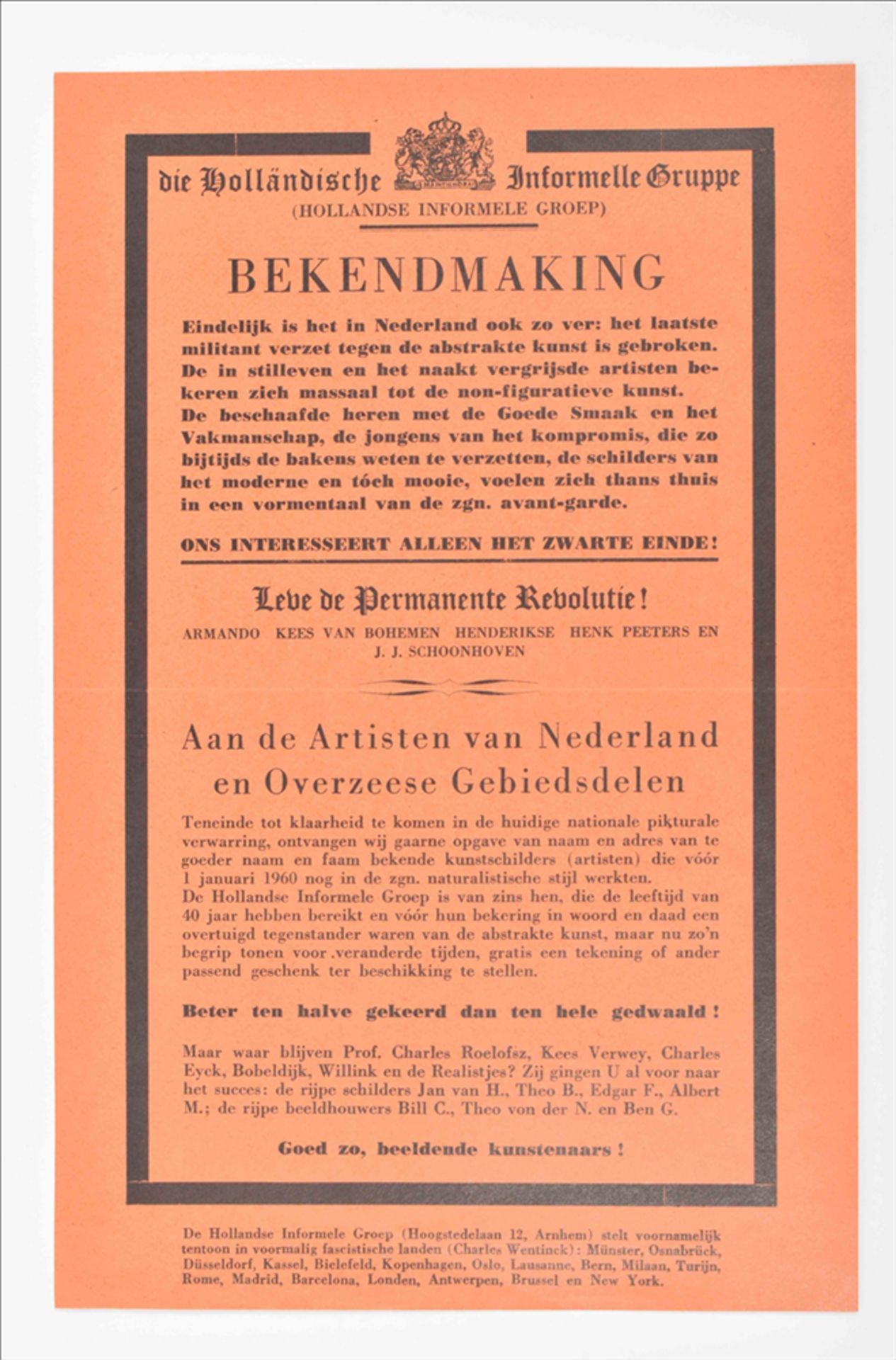 Large set of documents concerning the Dutch Informal Group, 1959-1960 - Bild 9 aus 9