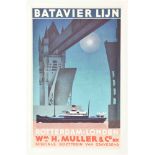 Emmanuel Louis Joseph Gaillard (1902-?). Batavier Lijn. Rotterdam-Londen. Wm H. Muller & Co N.V.