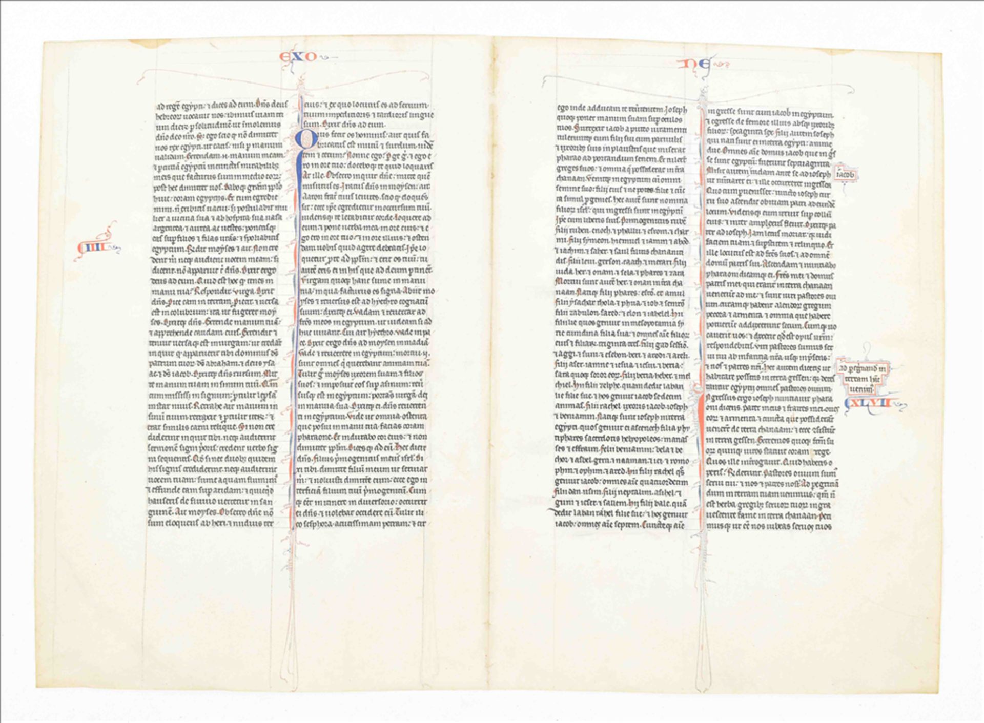 Medieval Parisian manuscript Bible page