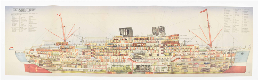 [Maritime] Nederland Royal Mail Line Stoomvaart Mij Nederland MS Johan van Oldenbarnevelt - Image 5 of 10