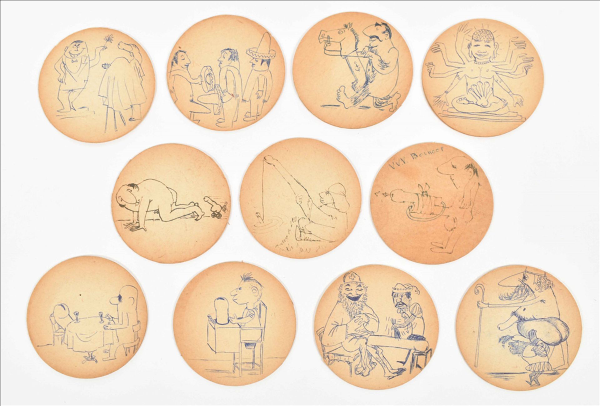 Beer coasters decorated with erotic scenes - Bild 6 aus 8