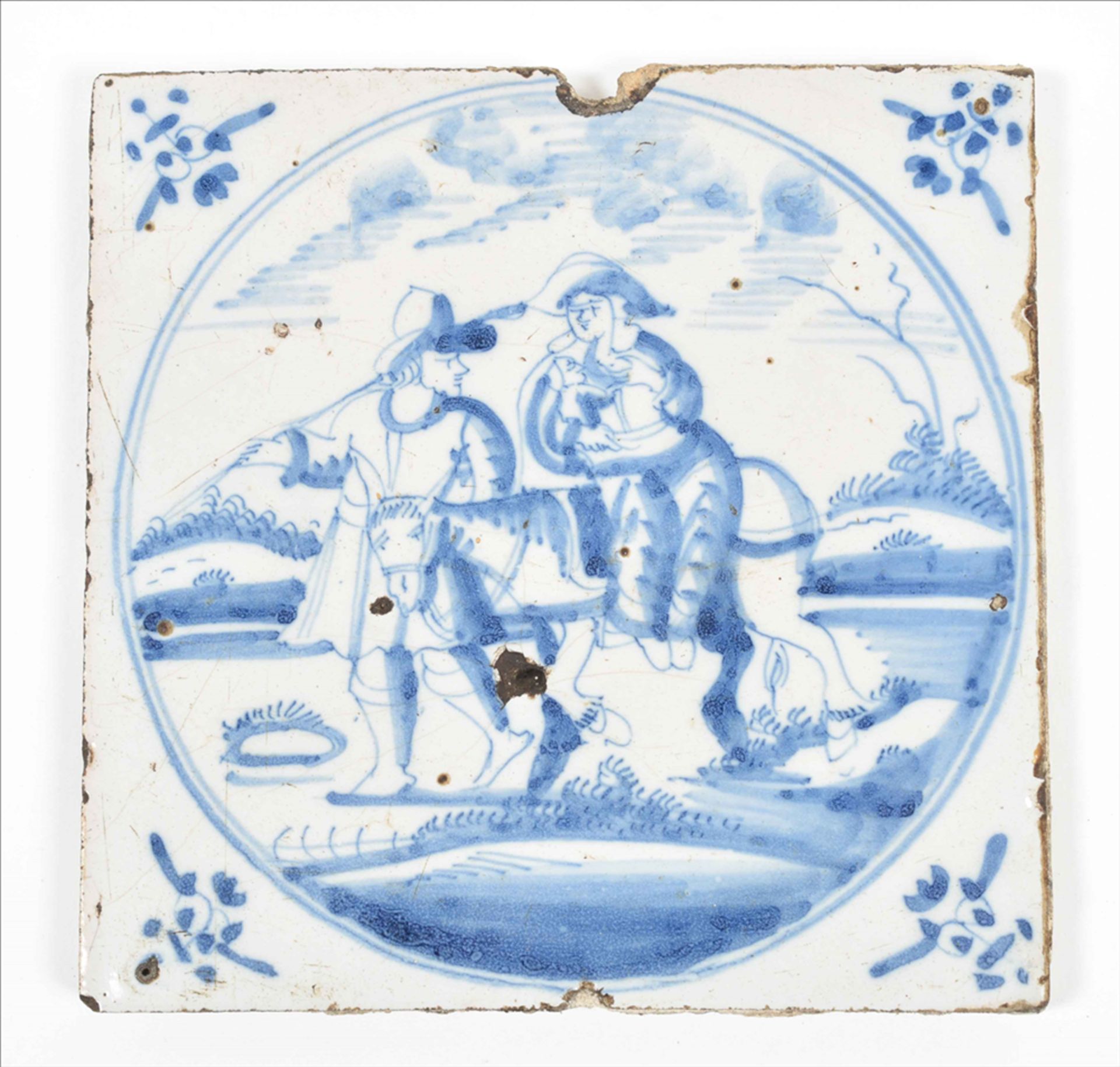 Nine Dutch tiles with biblical scenes - Image 5 of 7
