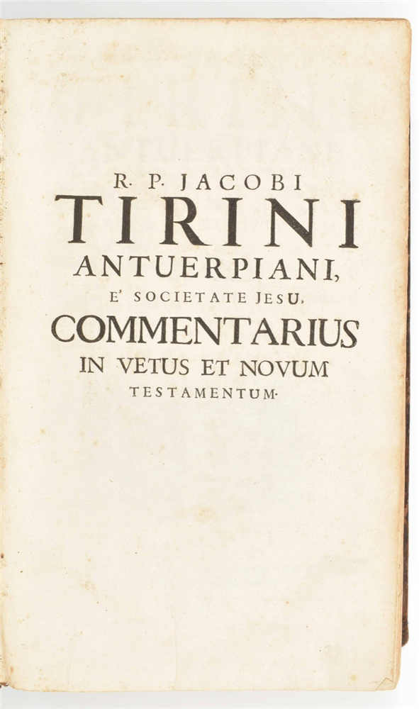 [Christianity. Jesuits] Jacobus Tirinus. R.P. Jacobi Tirini Antuerpiani, e Societate Jesu - Image 2 of 6