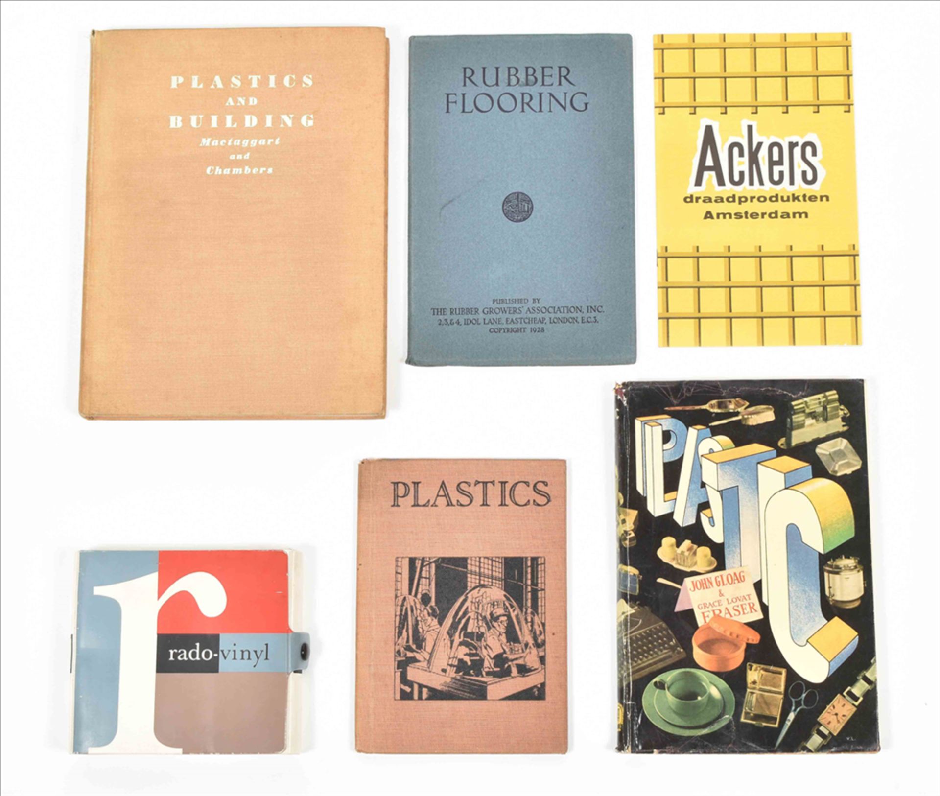 Collection of 26 (rare) books, booklets, flyers etc.: (1) Acella-Plastic, Benefol und Corovin-Folie