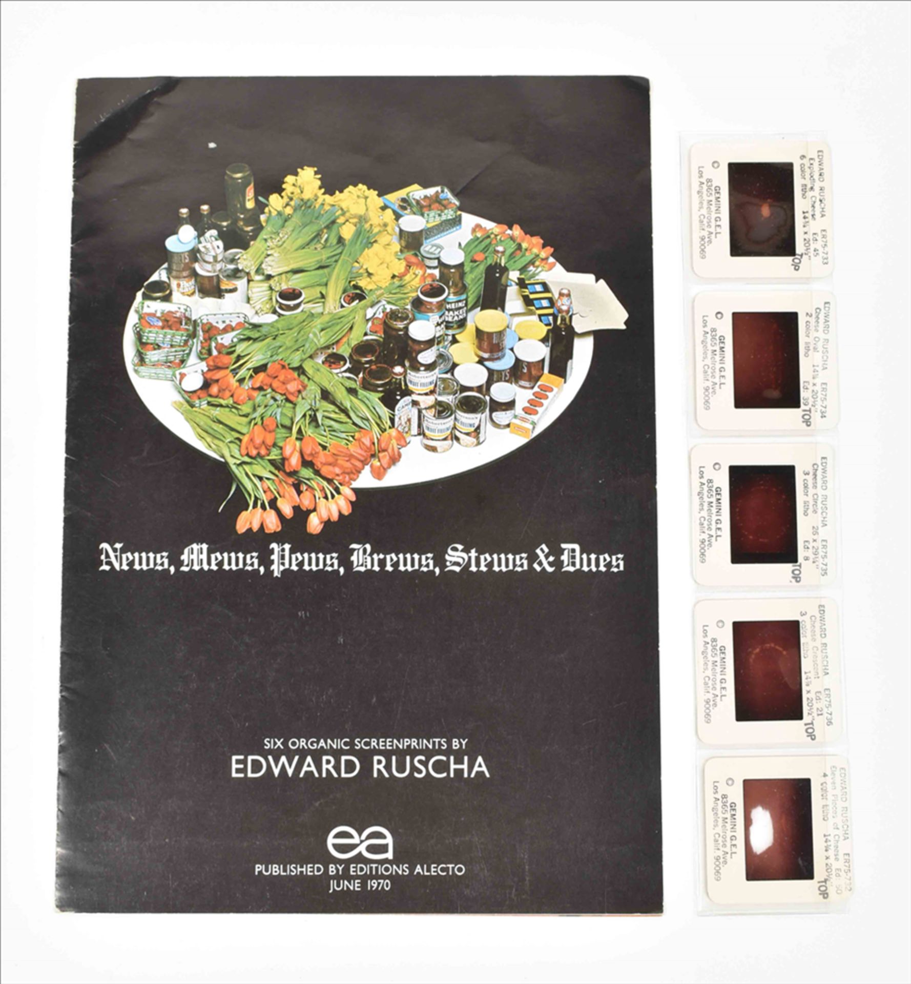 Ed Ruscha, News, Mews, Pews, Brews, Stews and Dues