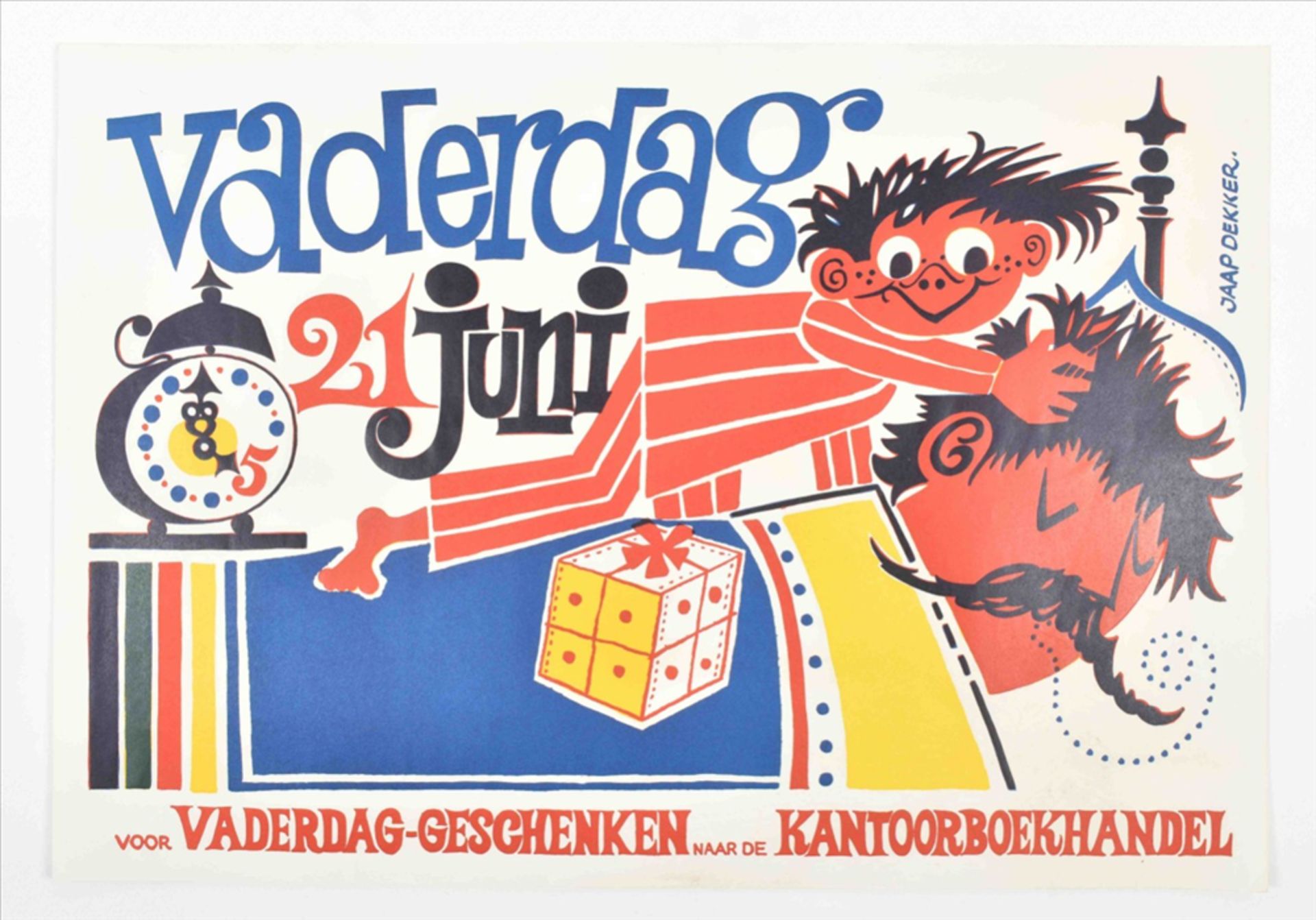 Two posters by Jaap Dekker: (1) "Moederdag 10 mei. - Image 5 of 5