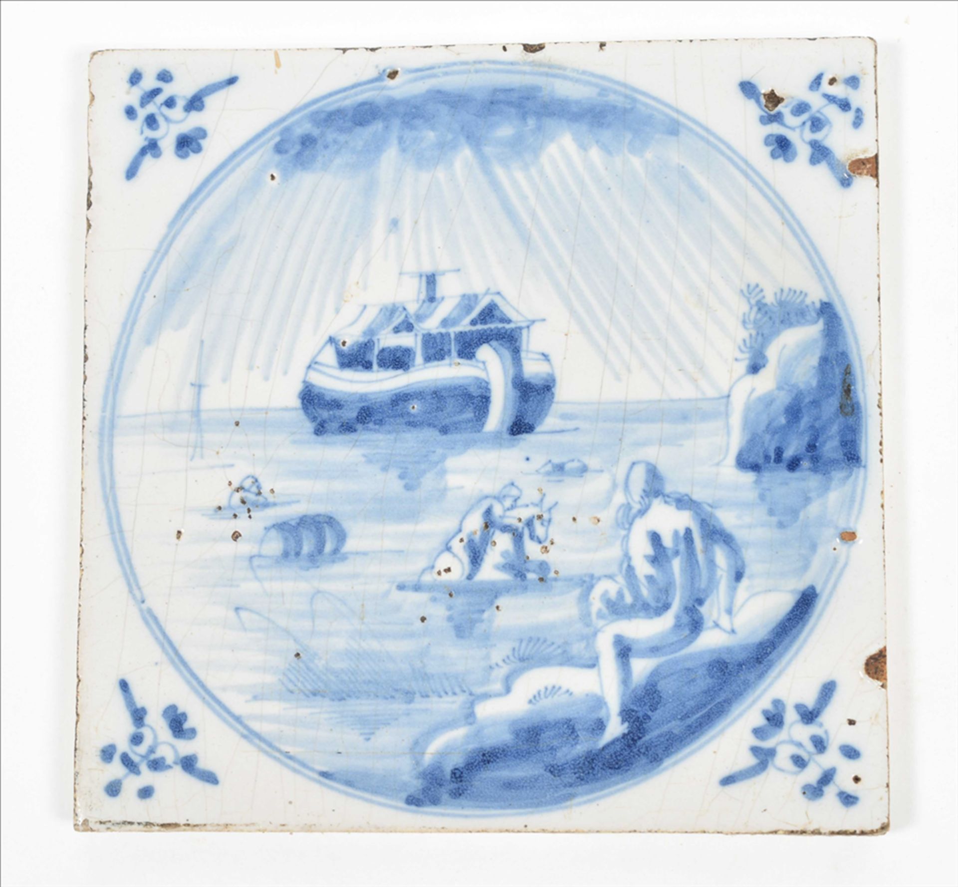 Nine Dutch tiles with biblical scenes - Image 6 of 7