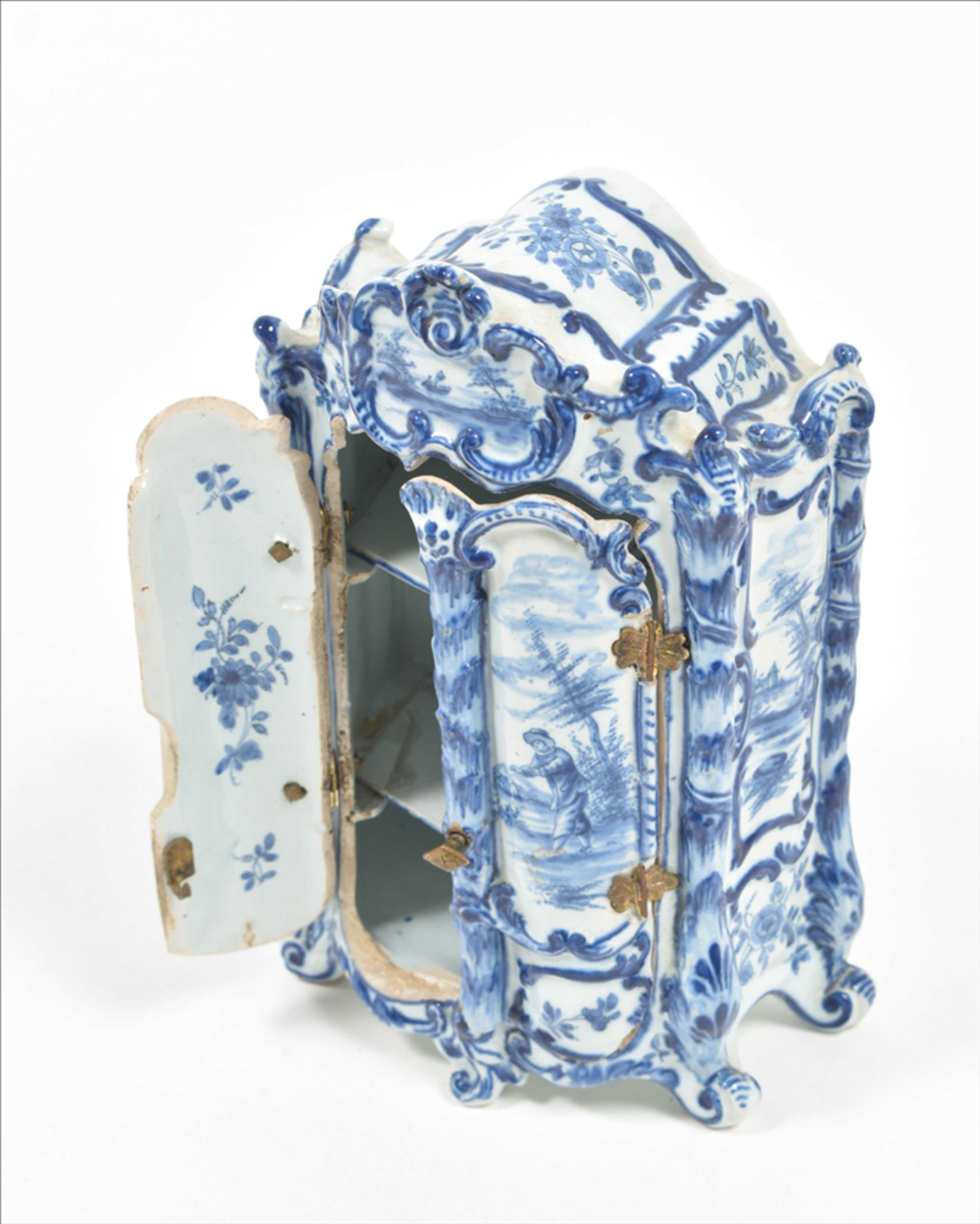 Delft blue miniature cabinet - Image 7 of 8