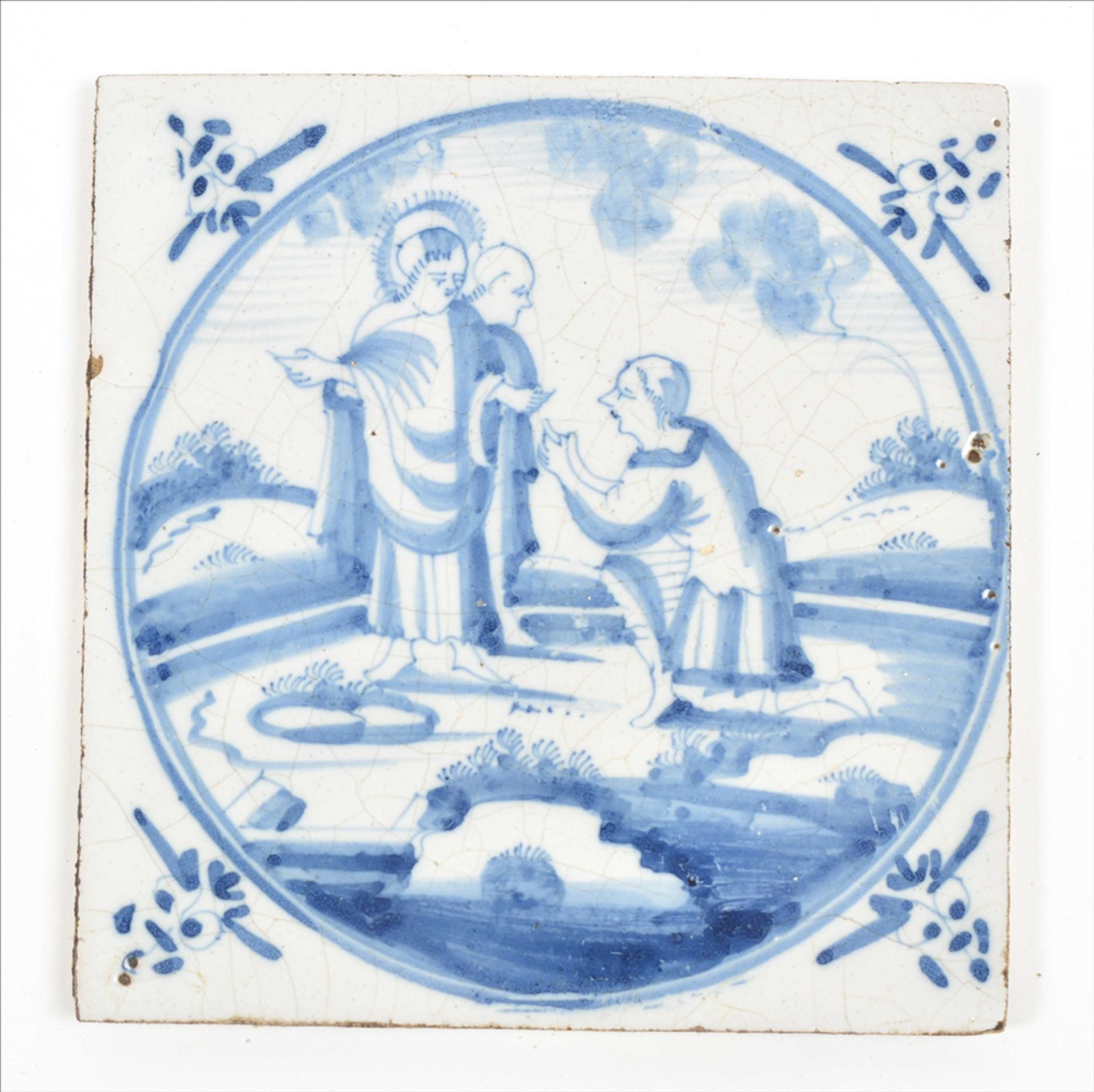 Nine Dutch tiles with biblical scenes - Image 8 of 10