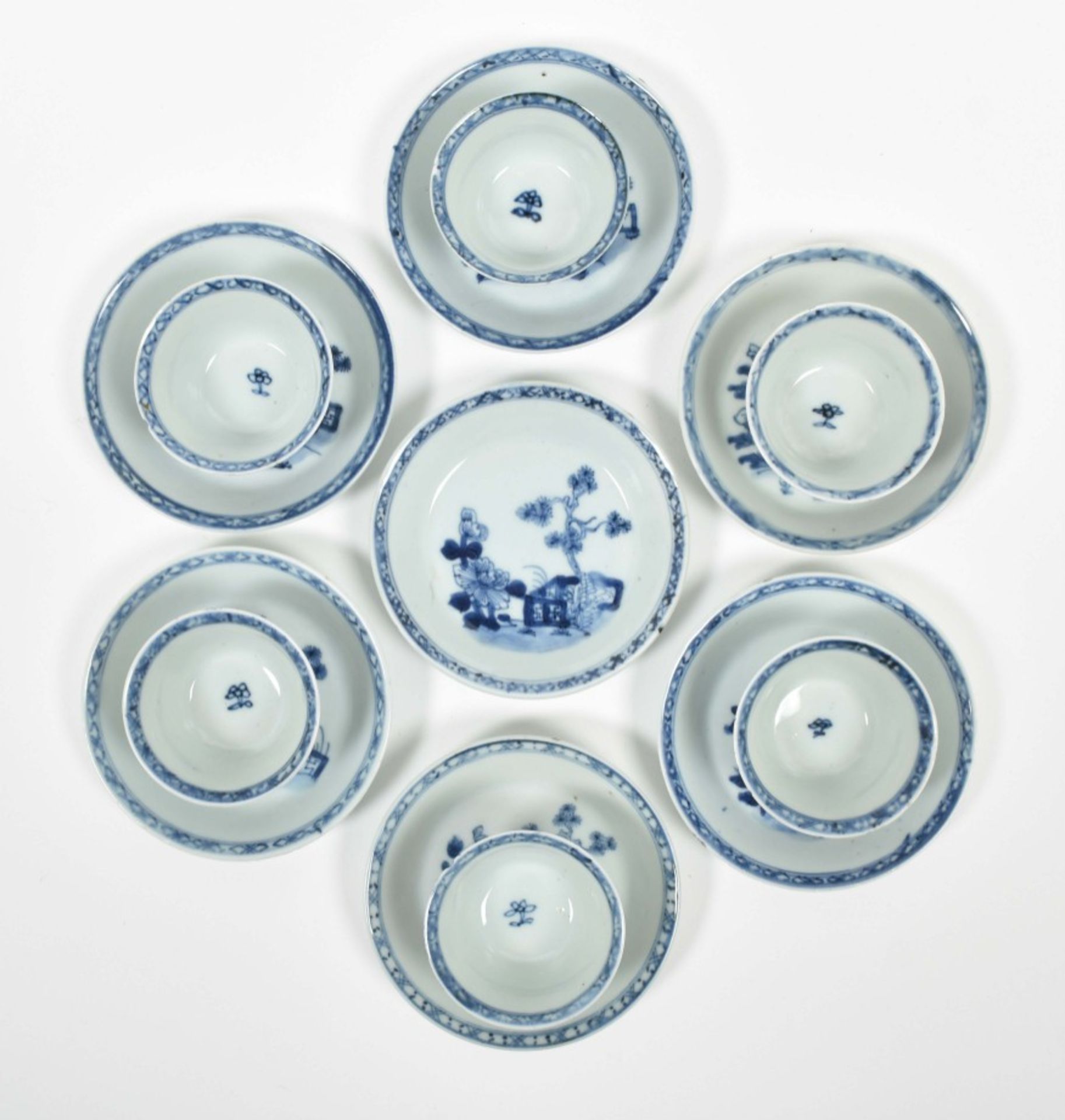 [China. Porcelain] Chinese Qianlong porcelain tea cups and saucers - Bild 5 aus 5