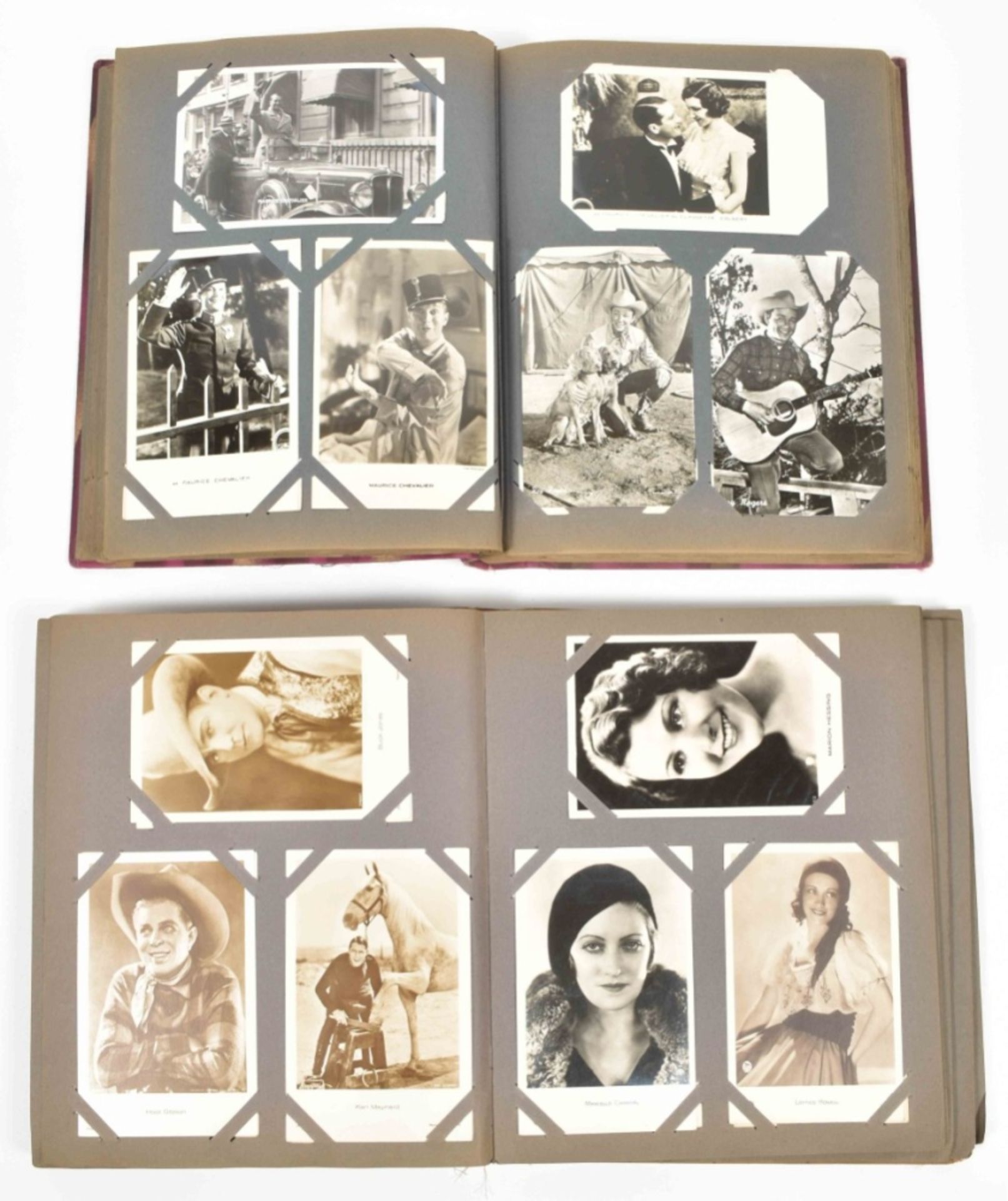 [Film] Two picture postcard albums of early 20th century actors and actresses