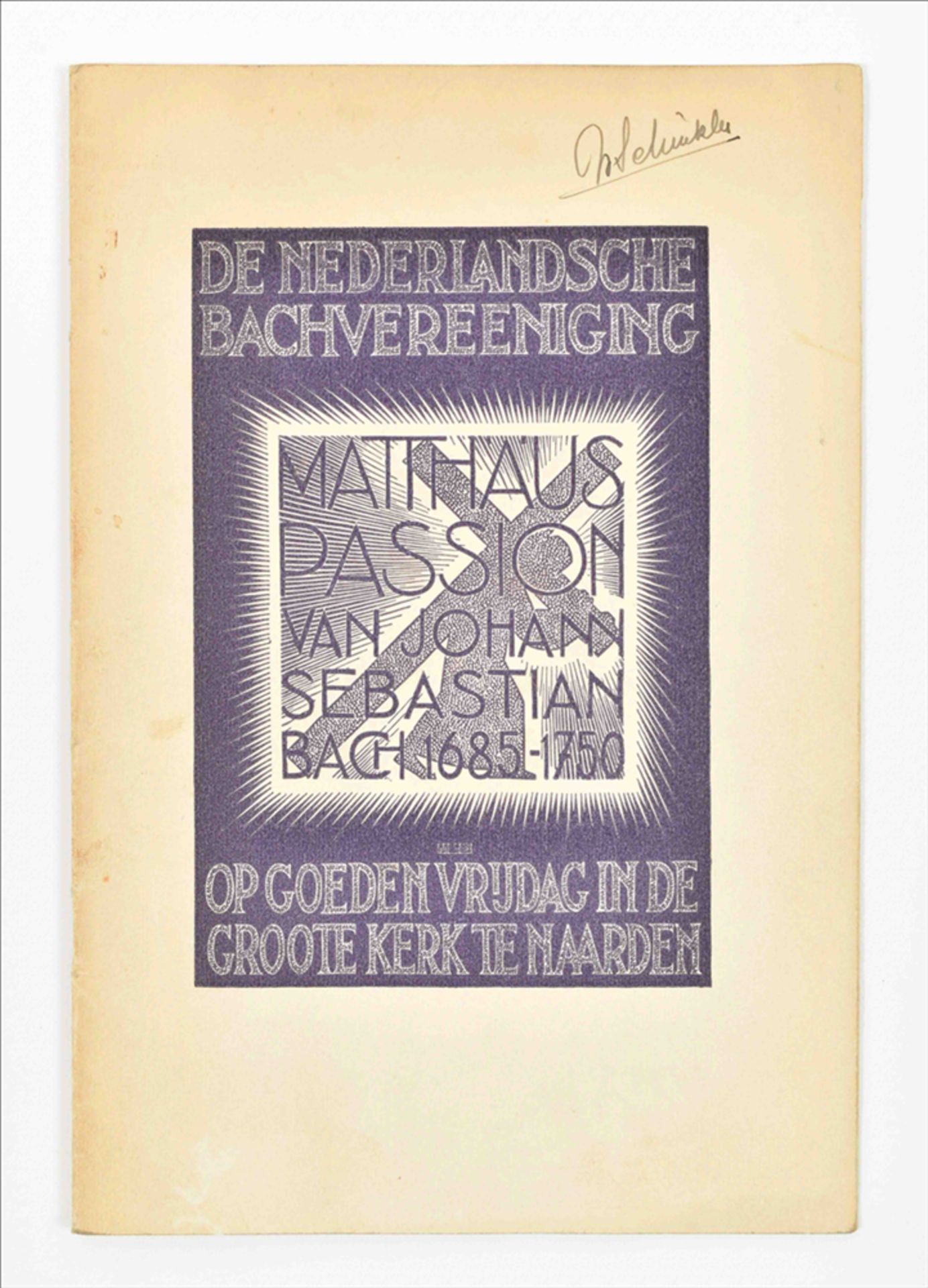 M.C. Escher (1898-1972). De Nederlandsche Bachvereeniging - Image 2 of 5