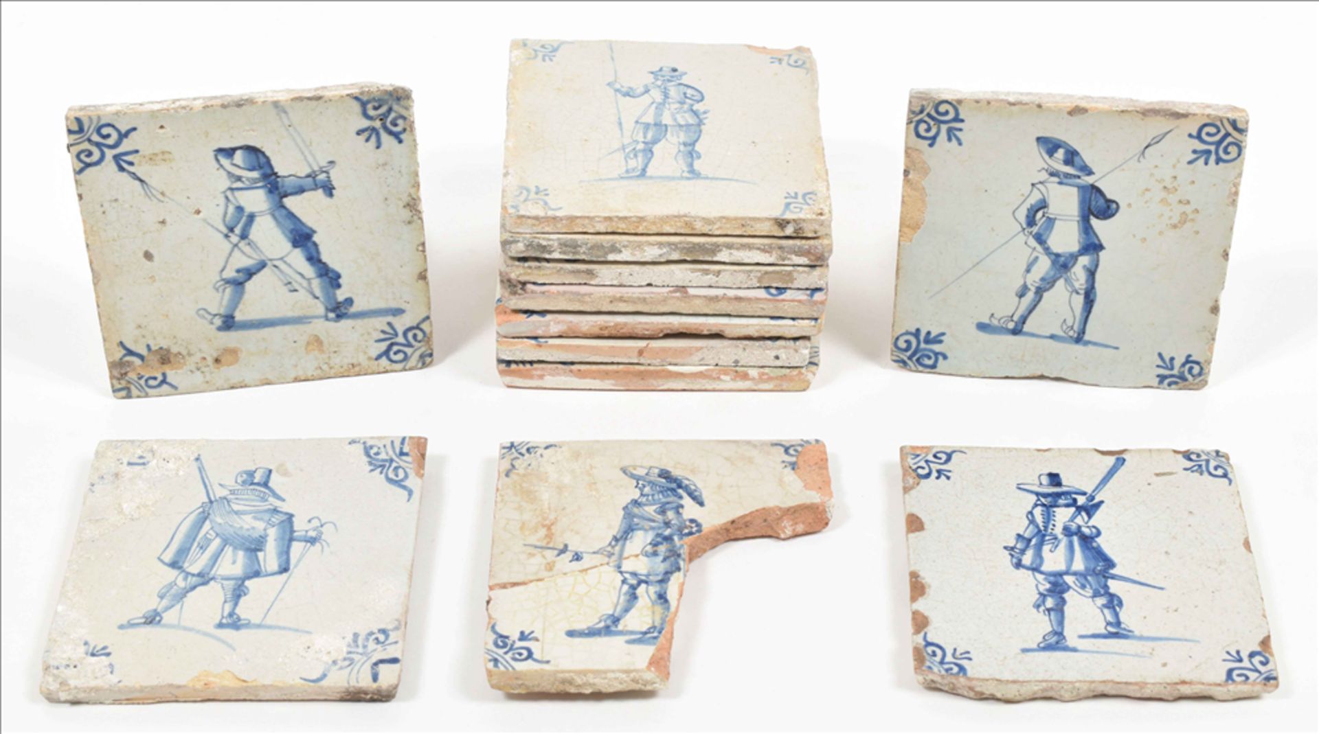 [Militaria] Twelve Dutch soldier tiles