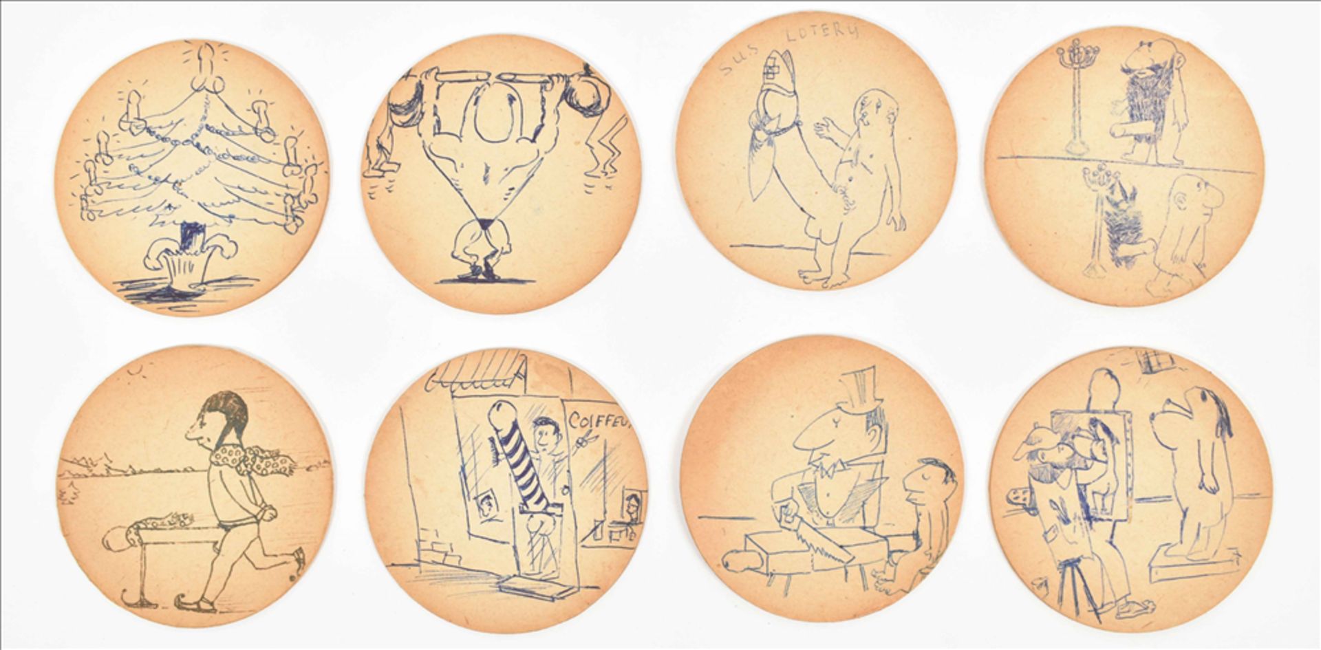 Beer coasters decorated with erotic scenes - Bild 5 aus 8