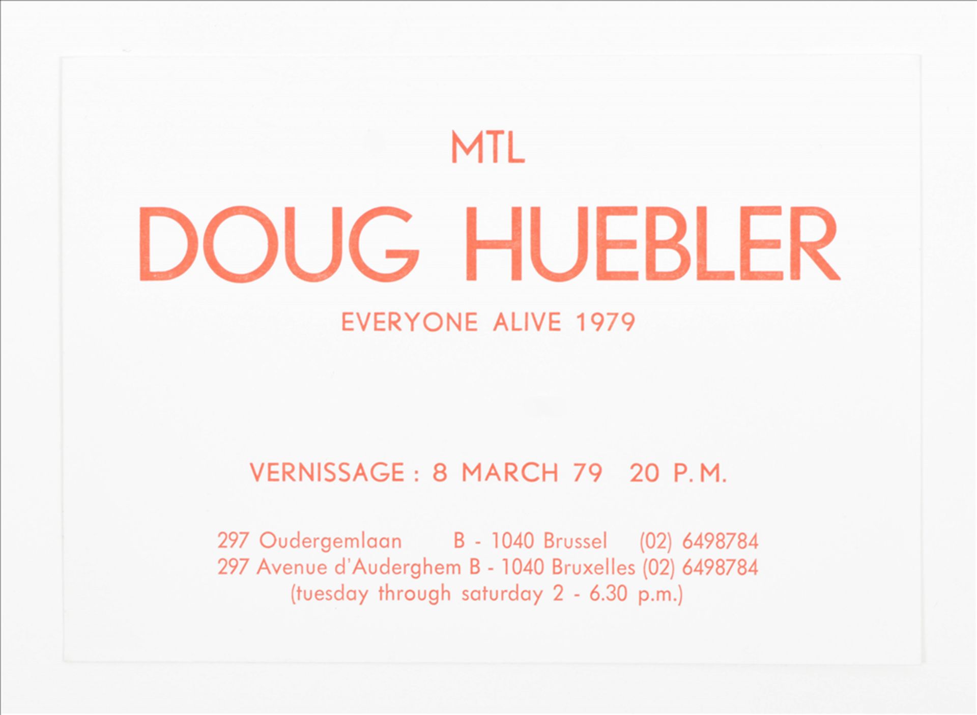 Douglas Huebler, Art & Project set - Image 2 of 8