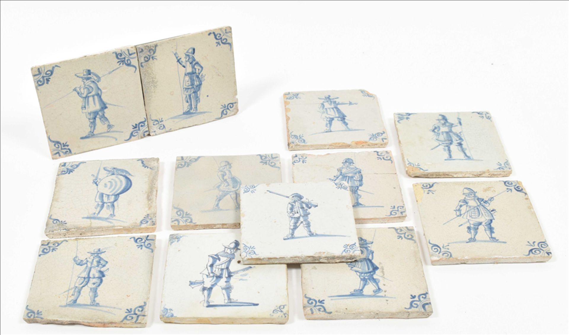 [Militaria] Twelve Dutch soldier tiles