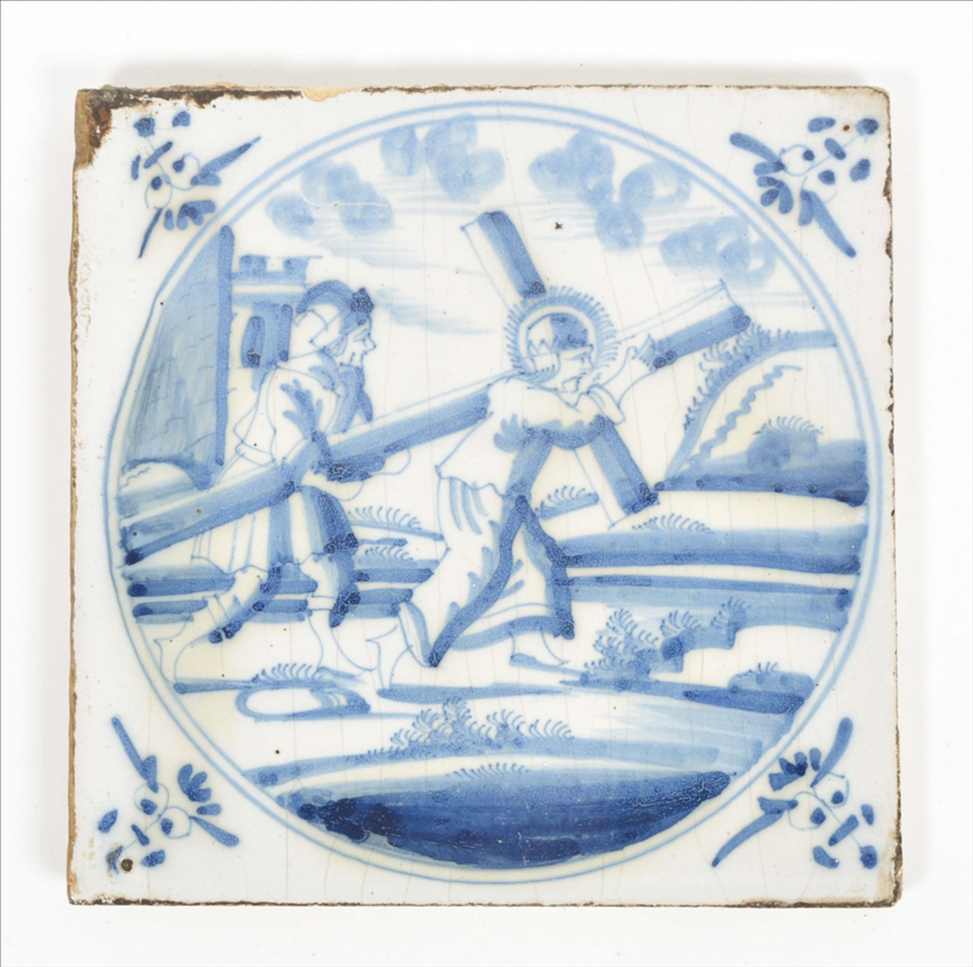 Nine Dutch tiles with biblical scenes - Image 3 of 10