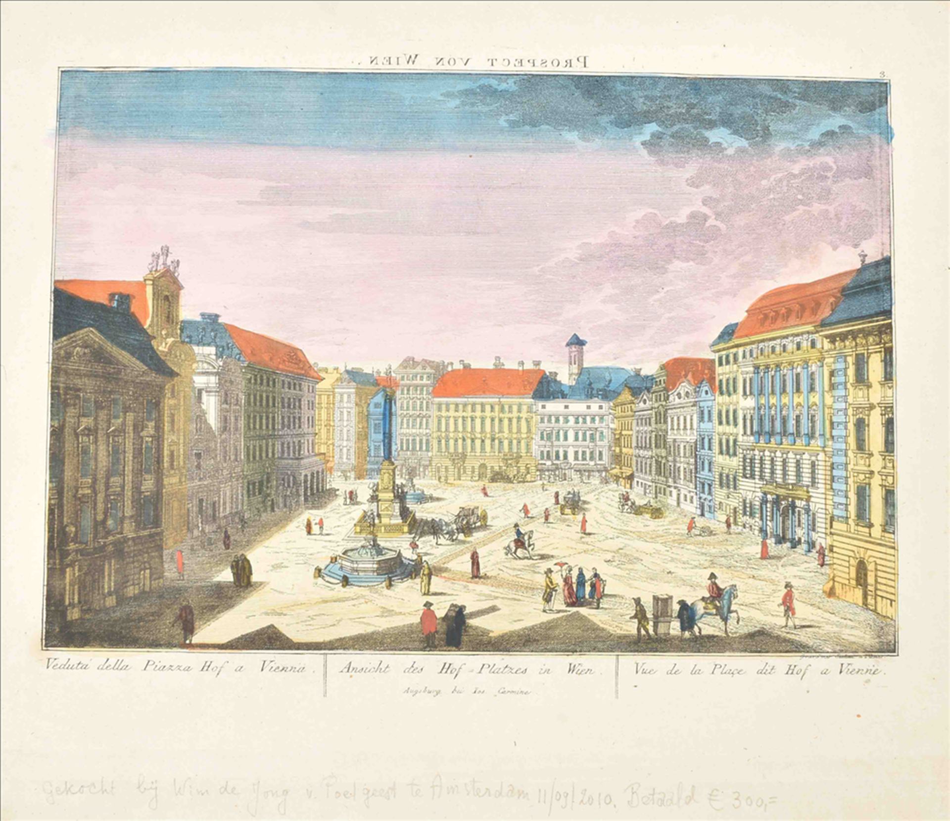 Three optical views: (1) Vue de la Poste imperiale à Vienne - Bild 2 aus 9