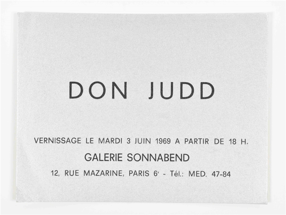 Donald Judd exhibition announcements from 1969-1979 - Image 7 of 8