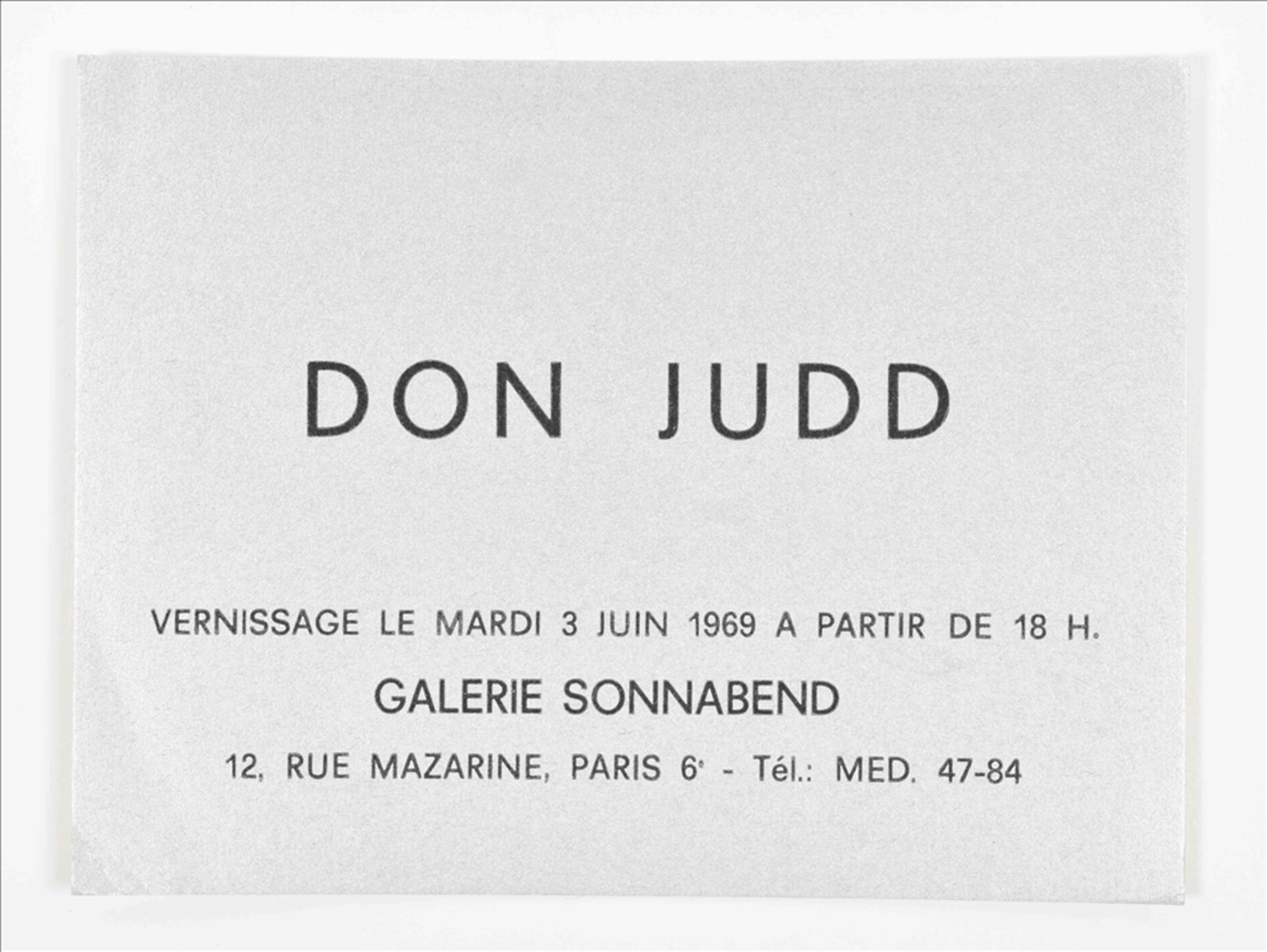 Donald Judd exhibition announcements from 1969-1979 - Bild 7 aus 8