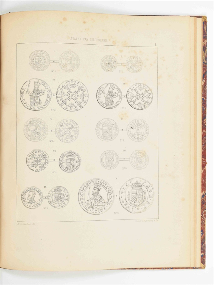 [Numismatics] W.I. de Voogt. Geschiedenis van het muntwezen der Vereenigde Nederlanden, - Image 6 of 8