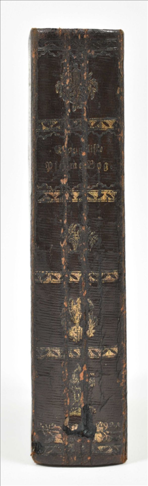 [Bindings] Early 19th century brown leather binding with two silver clasps and catches - Image 8 of 10