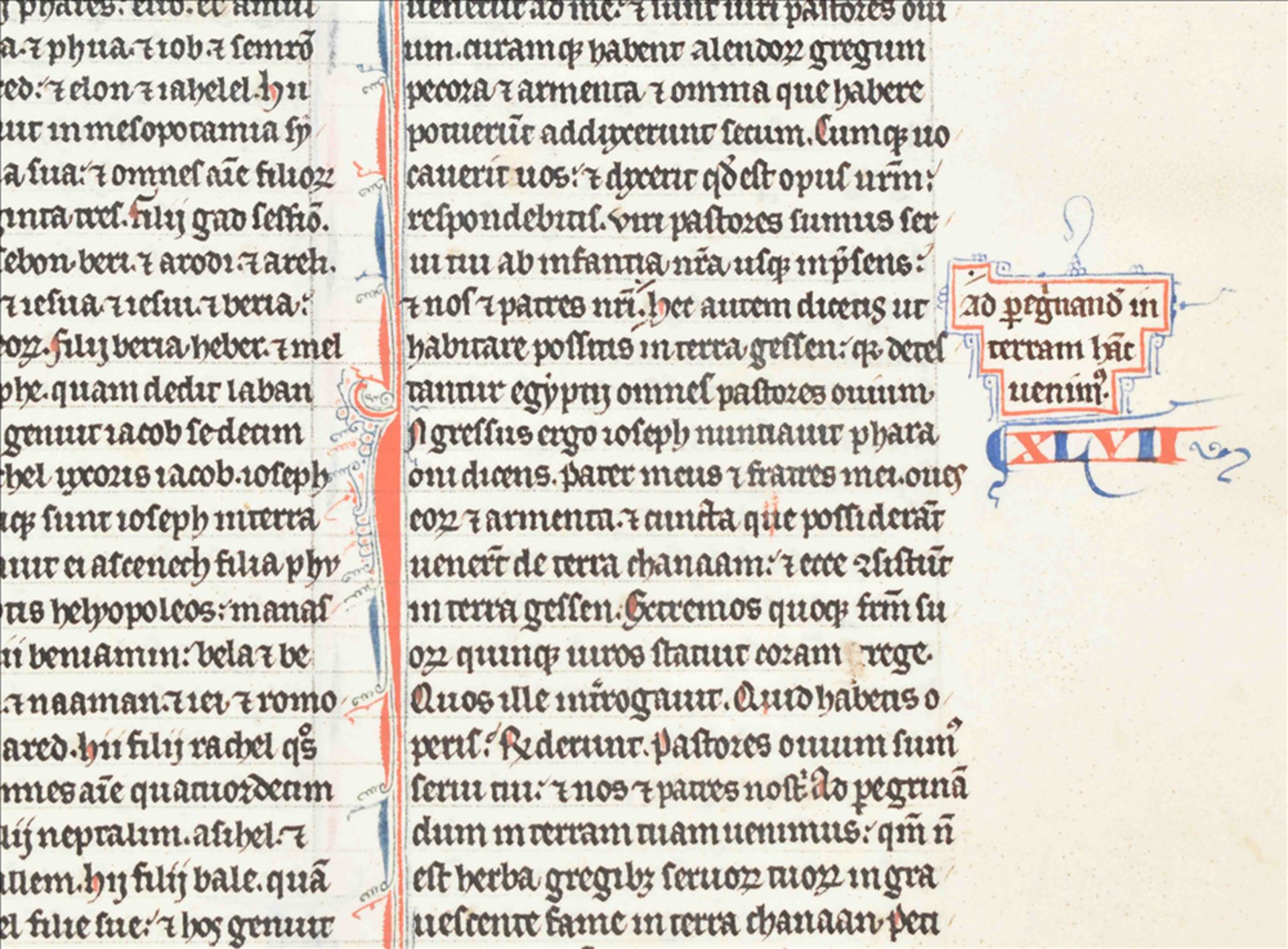 Medieval Parisian manuscript Bible page - Bild 2 aus 9