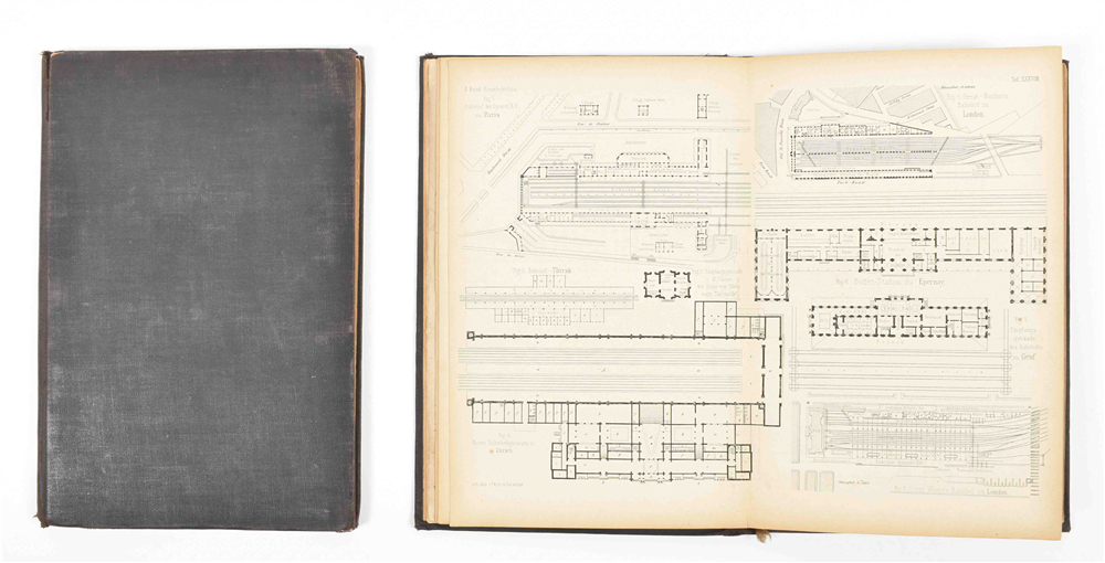 Seven works about trains: (1) E.H. Heusinger von Waldegg. Atlas - Image 5 of 10