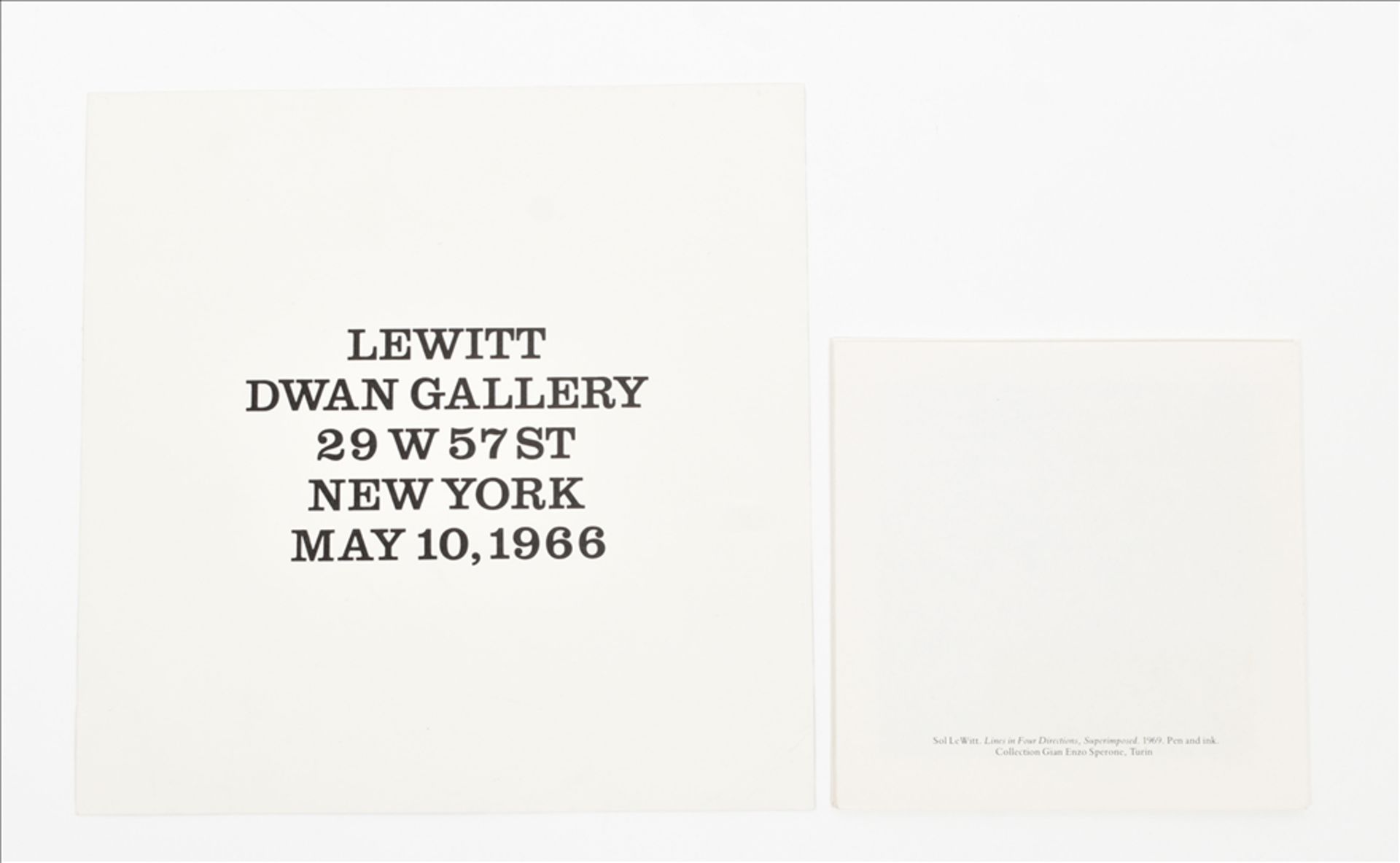 Sol Lewitt, 20 invitation cards 1966 - 1978 - Bild 3 aus 8