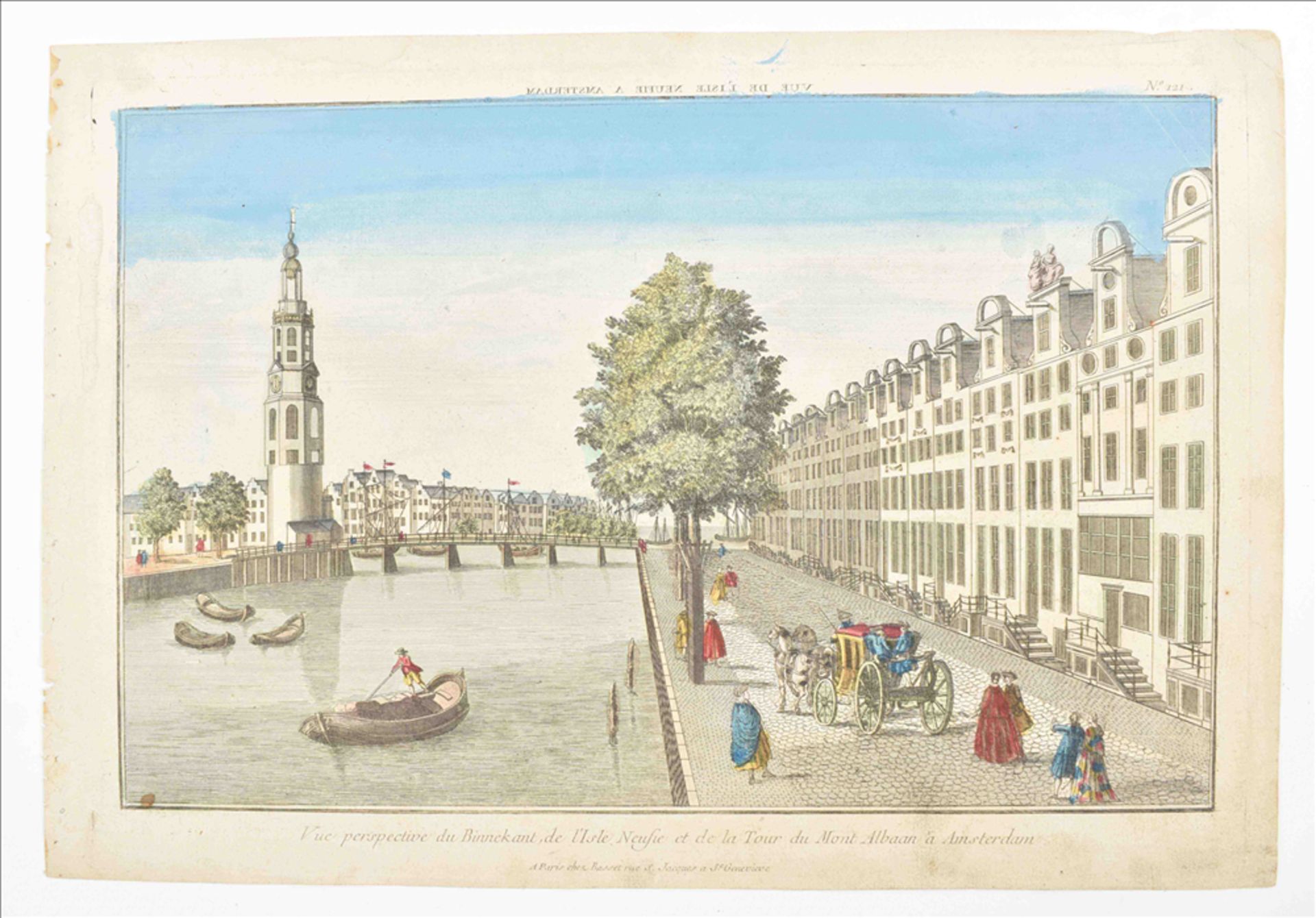 Six optical views: (1) Vue d'Amsterdam prise du vieux Remparts - Image 7 of 9