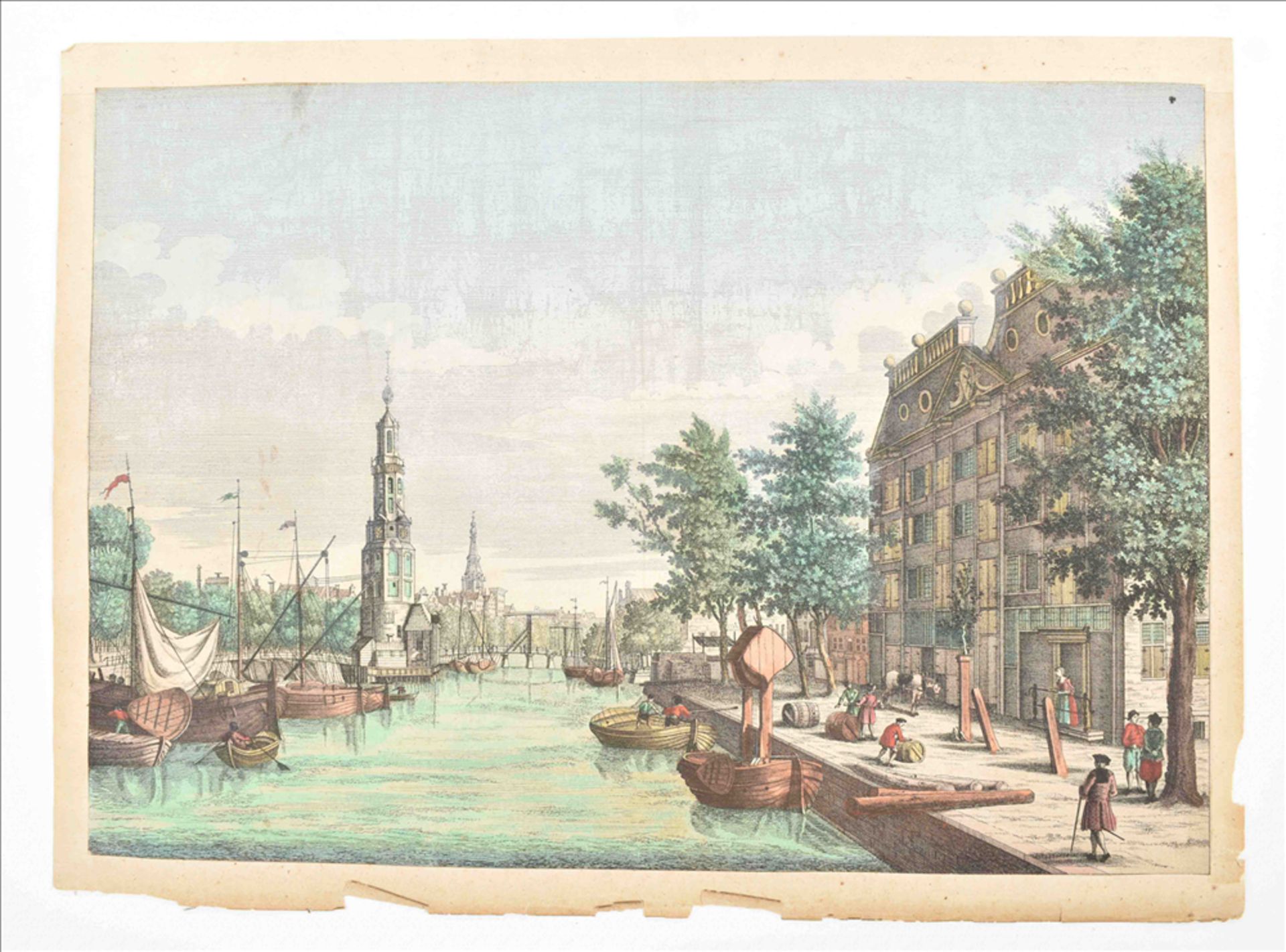 Six optical views: (1) Vue d'Amsterdam prise du vieux Remparts - Image 9 of 9