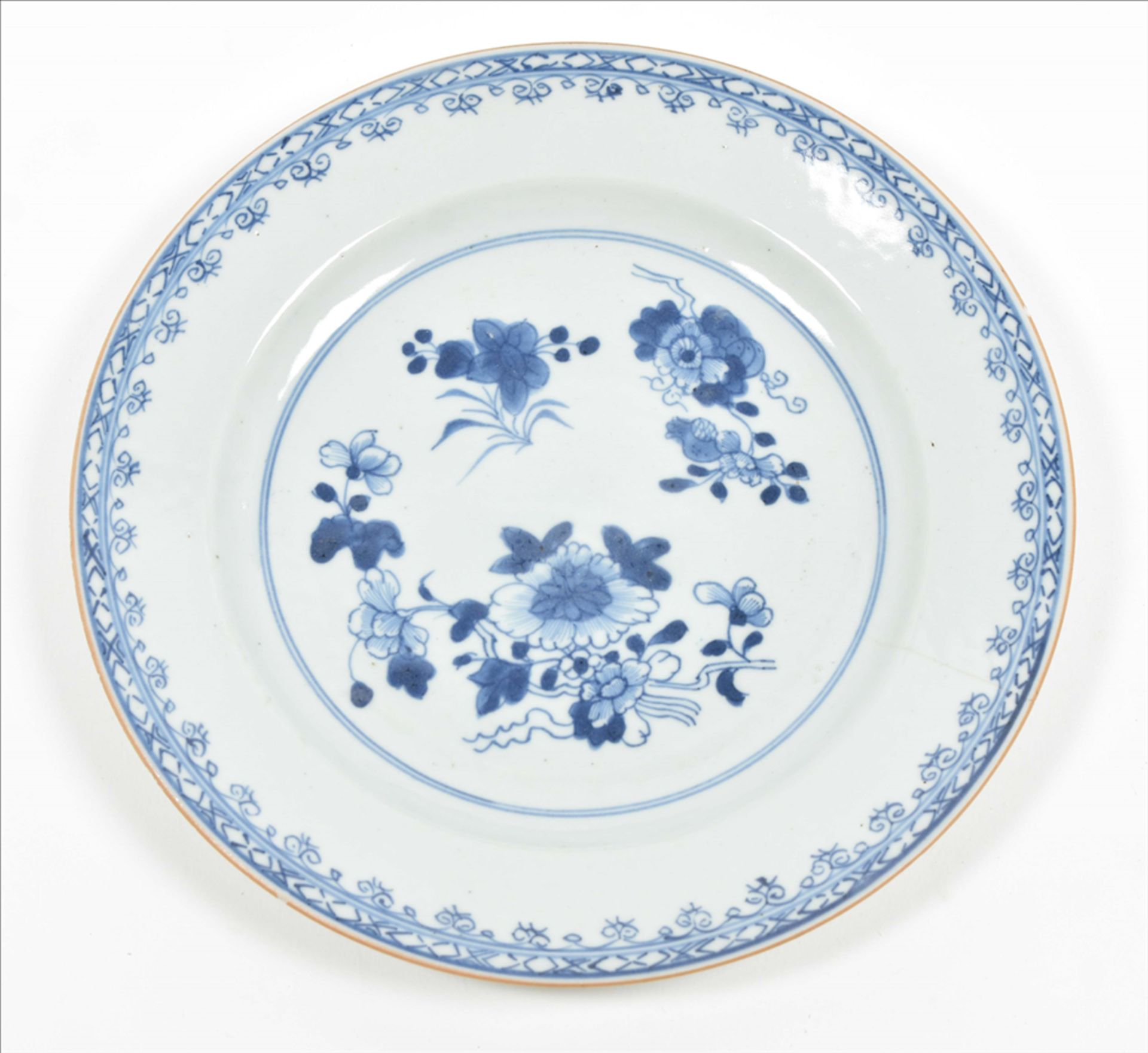 Five porcelain plates and a bowl - Bild 6 aus 8