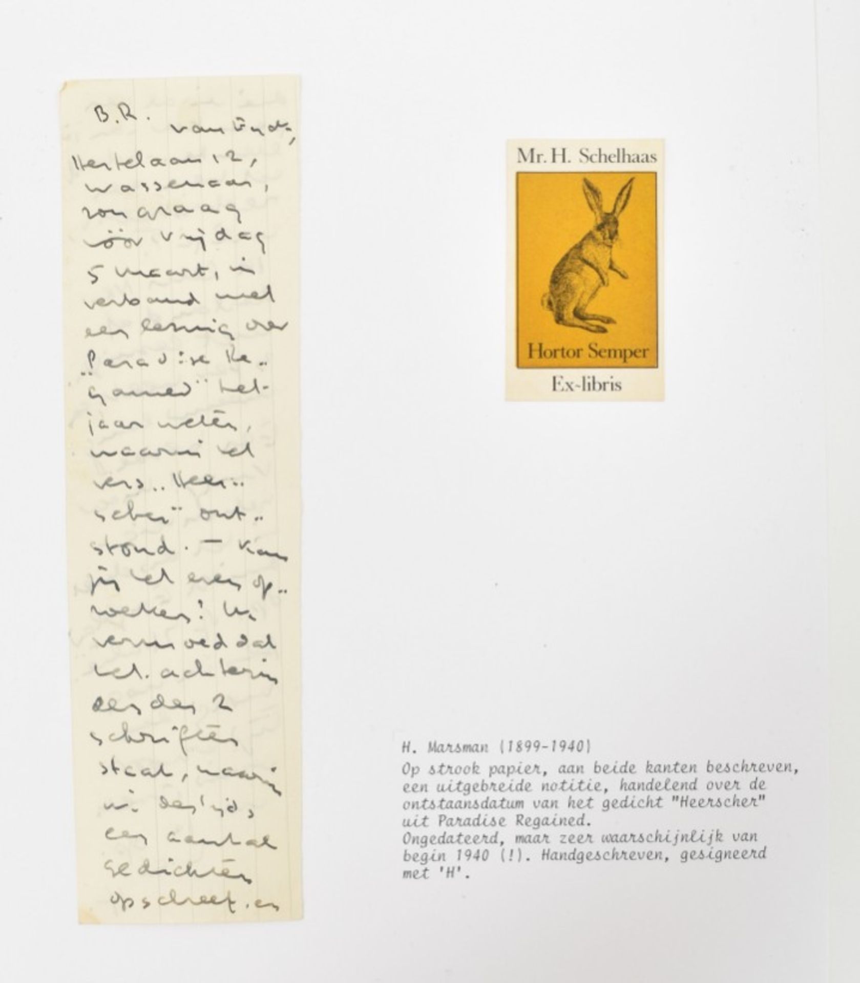 Collection of autographs, manuscripts and photographs of (mostly Dutch) literary figures - Bild 5 aus 7