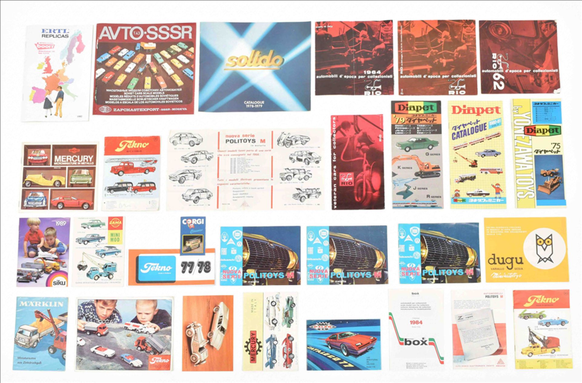 44 Model toy catalogues 1960s-70s