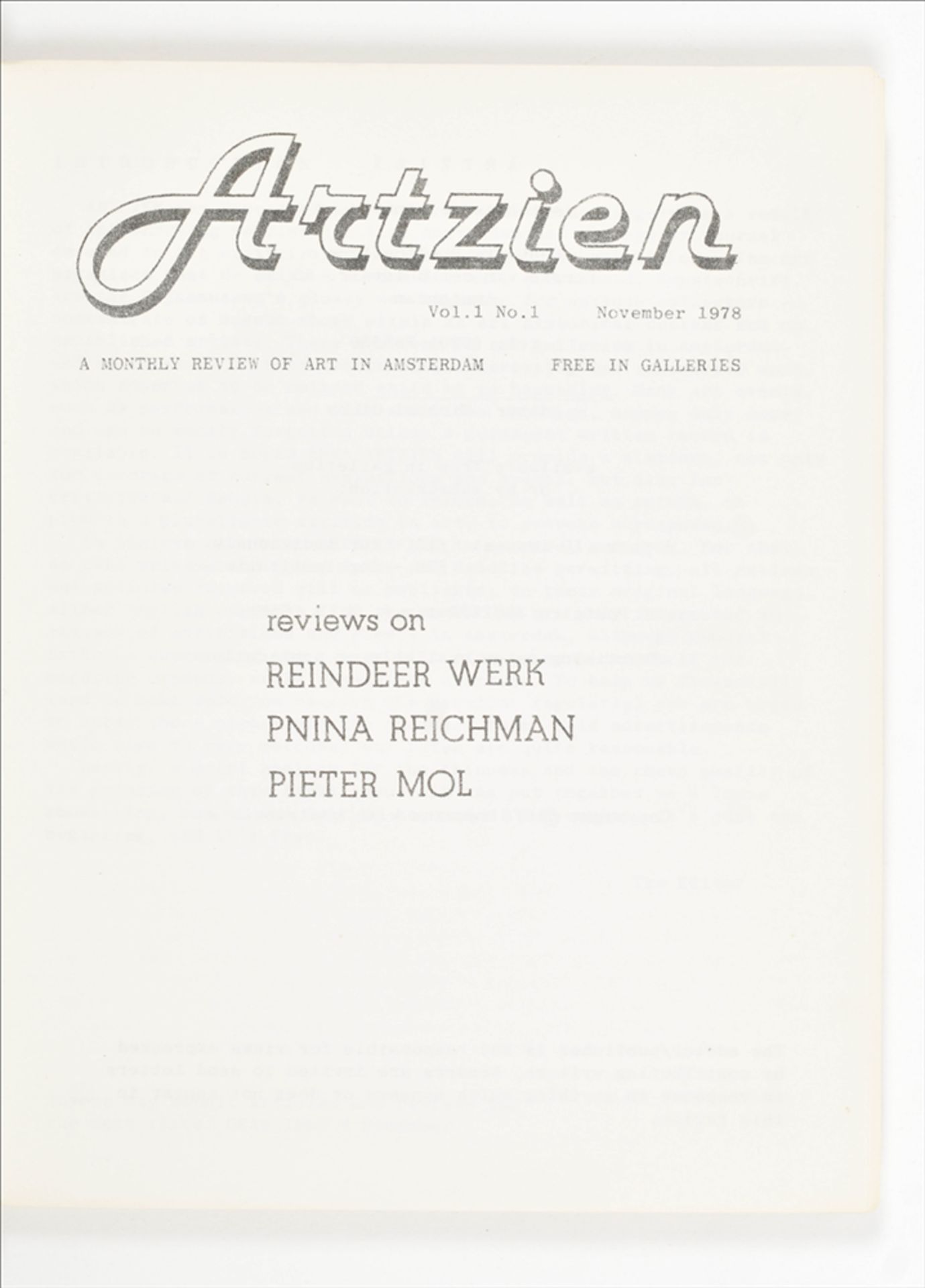 Artzien, Vol. One, Year 1, 1978 - Bild 2 aus 6