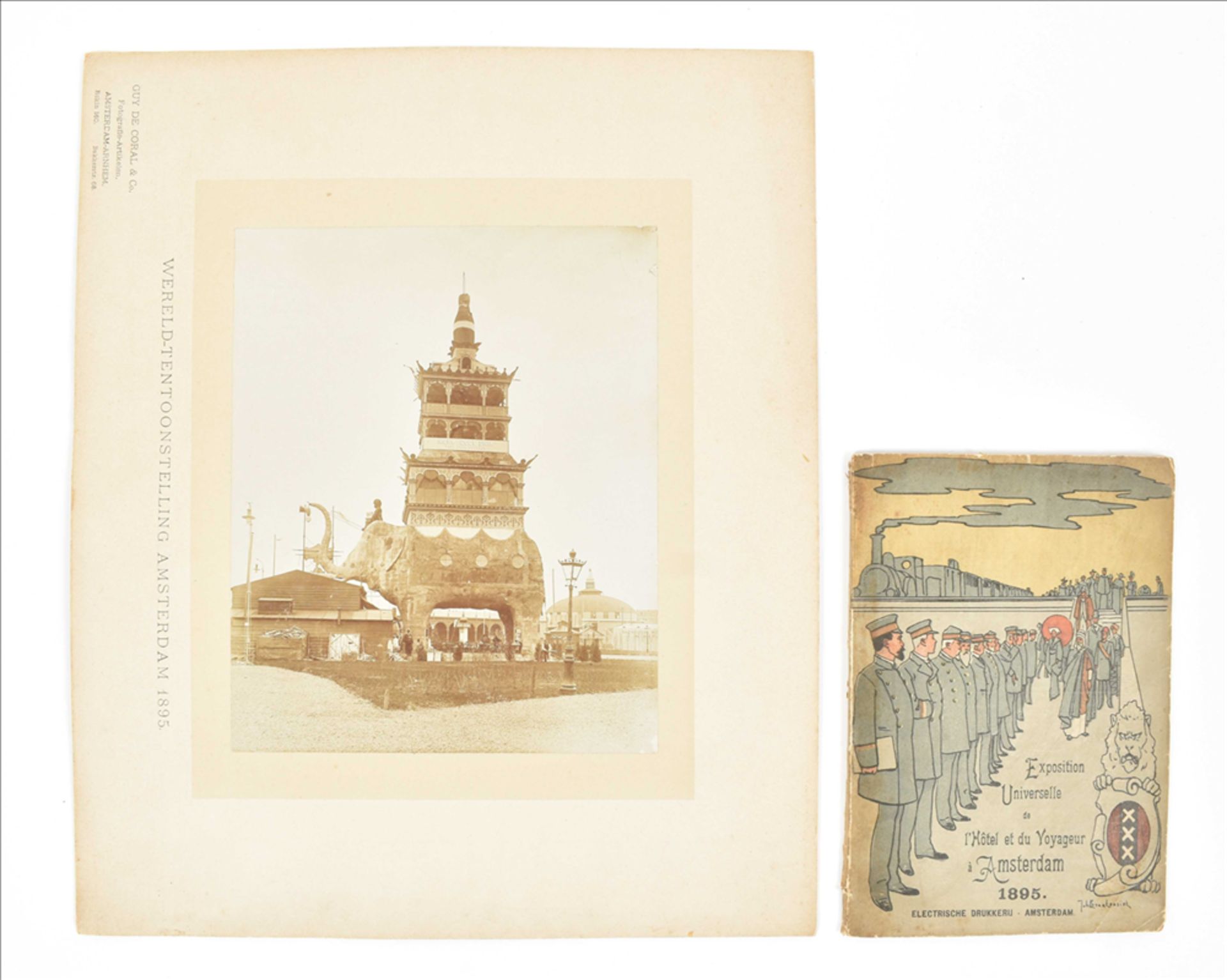 Nine various (rare) memorabilia concerning the 1895 World Exhibition in Amsterdam - Image 7 of 10