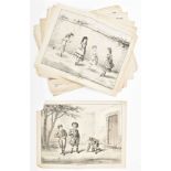 [Schoolplates. Joh. IJkema] Series of 23 lithograph schoolplates