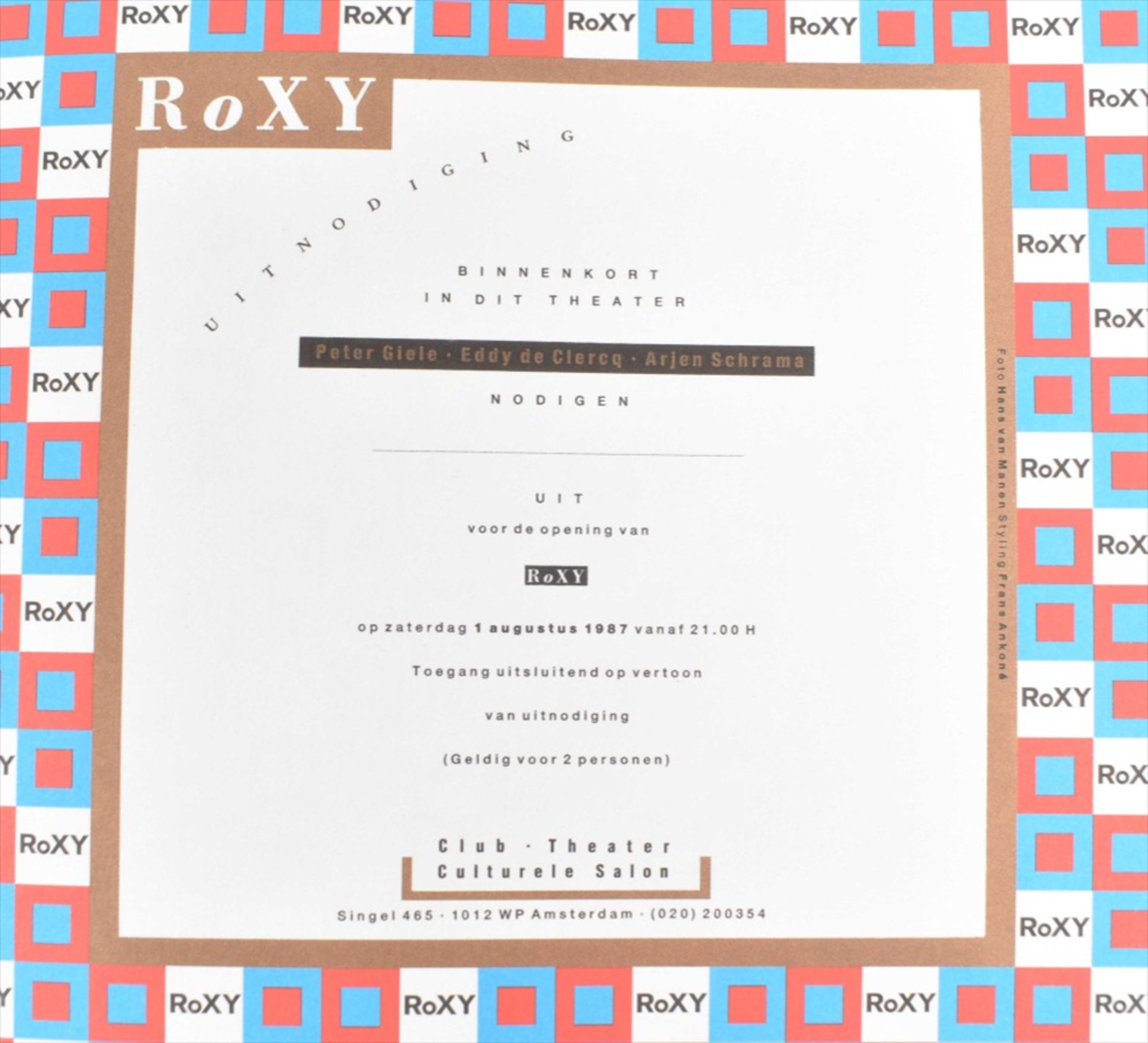 Jean Paul Commandeur. RoXY 1987-1999. Radical outlet for the Xenomaniac in You - Image 4 of 8