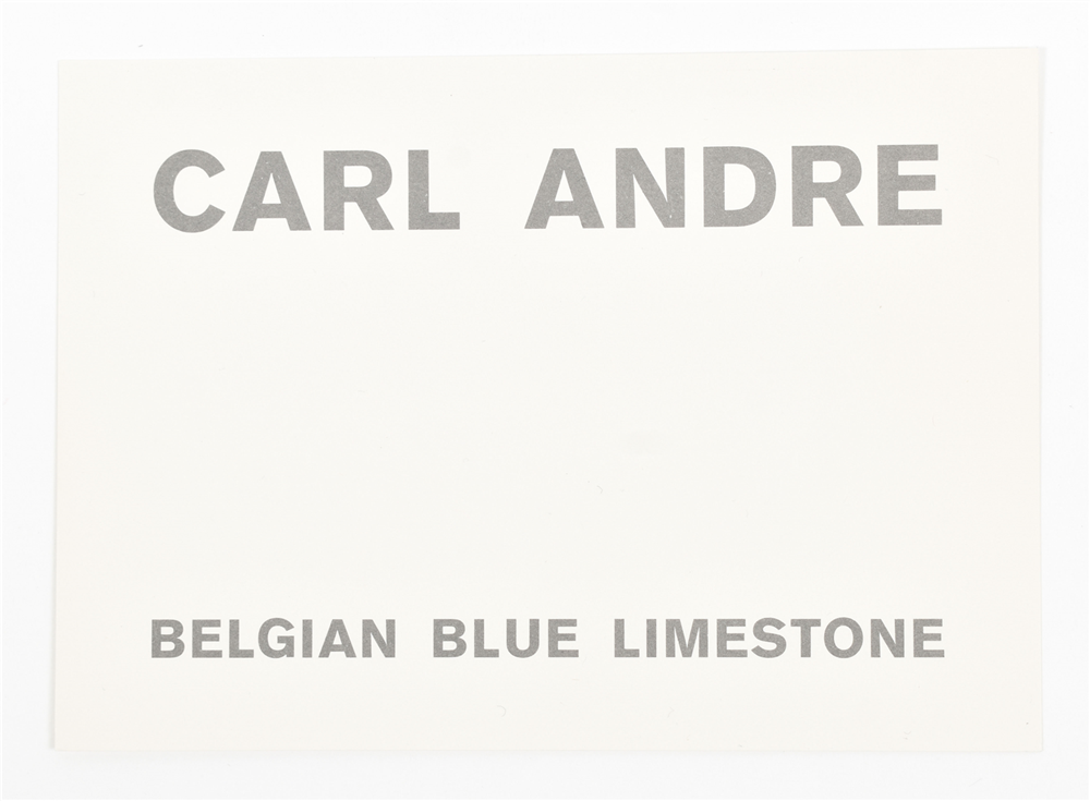 Carl Andre, collection of Konrad Fischer invitations 1981-2014 - Image 5 of 7