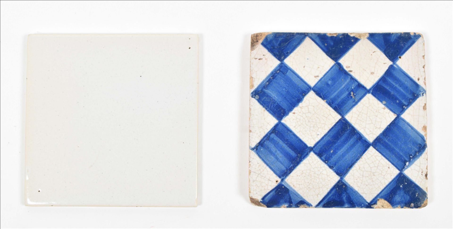 Set of seven Dutch tiles with diamond pattern - Image 2 of 6