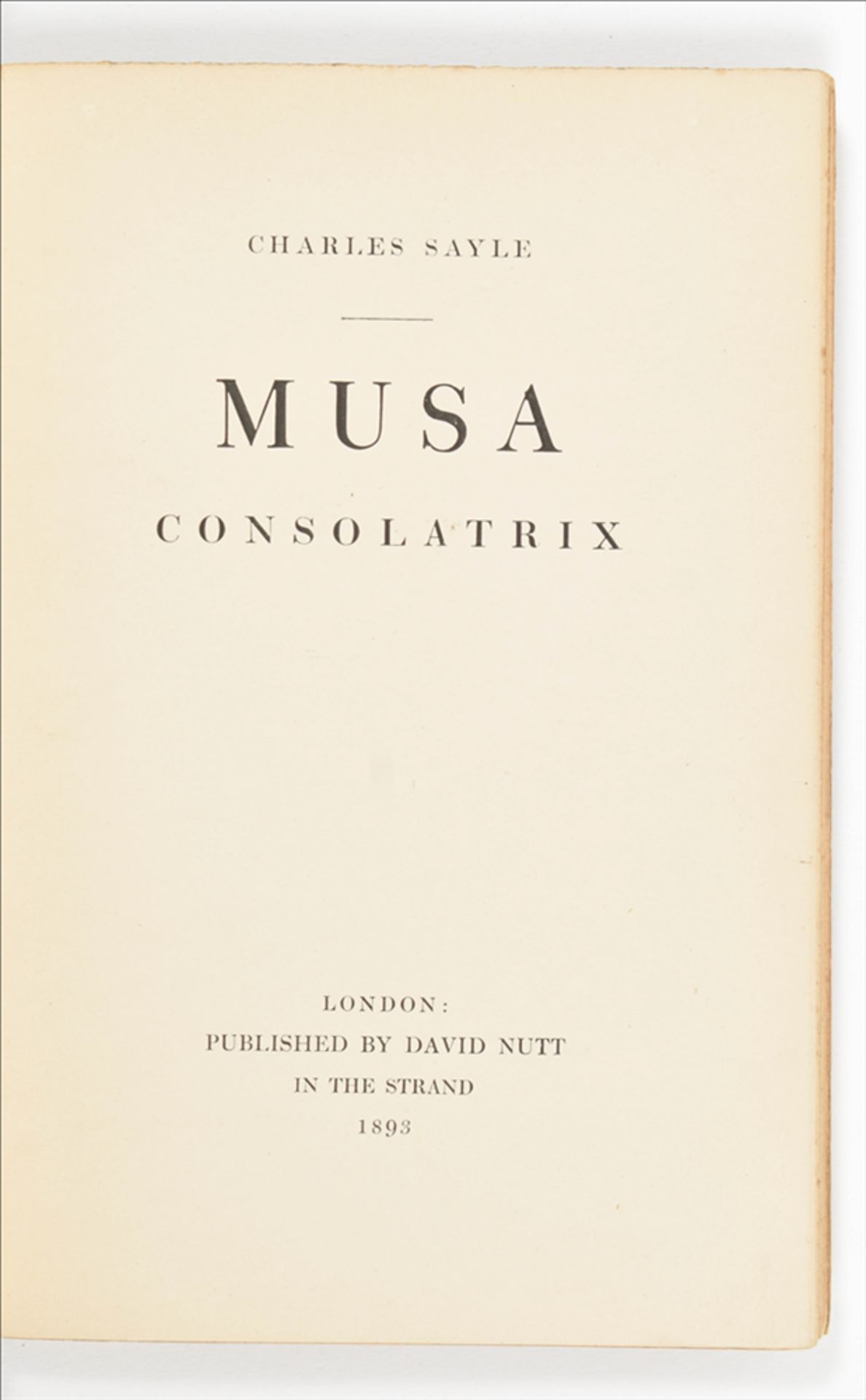 [Gay literature] Charles Sayle. Musa Consolatrix - Image 3 of 4