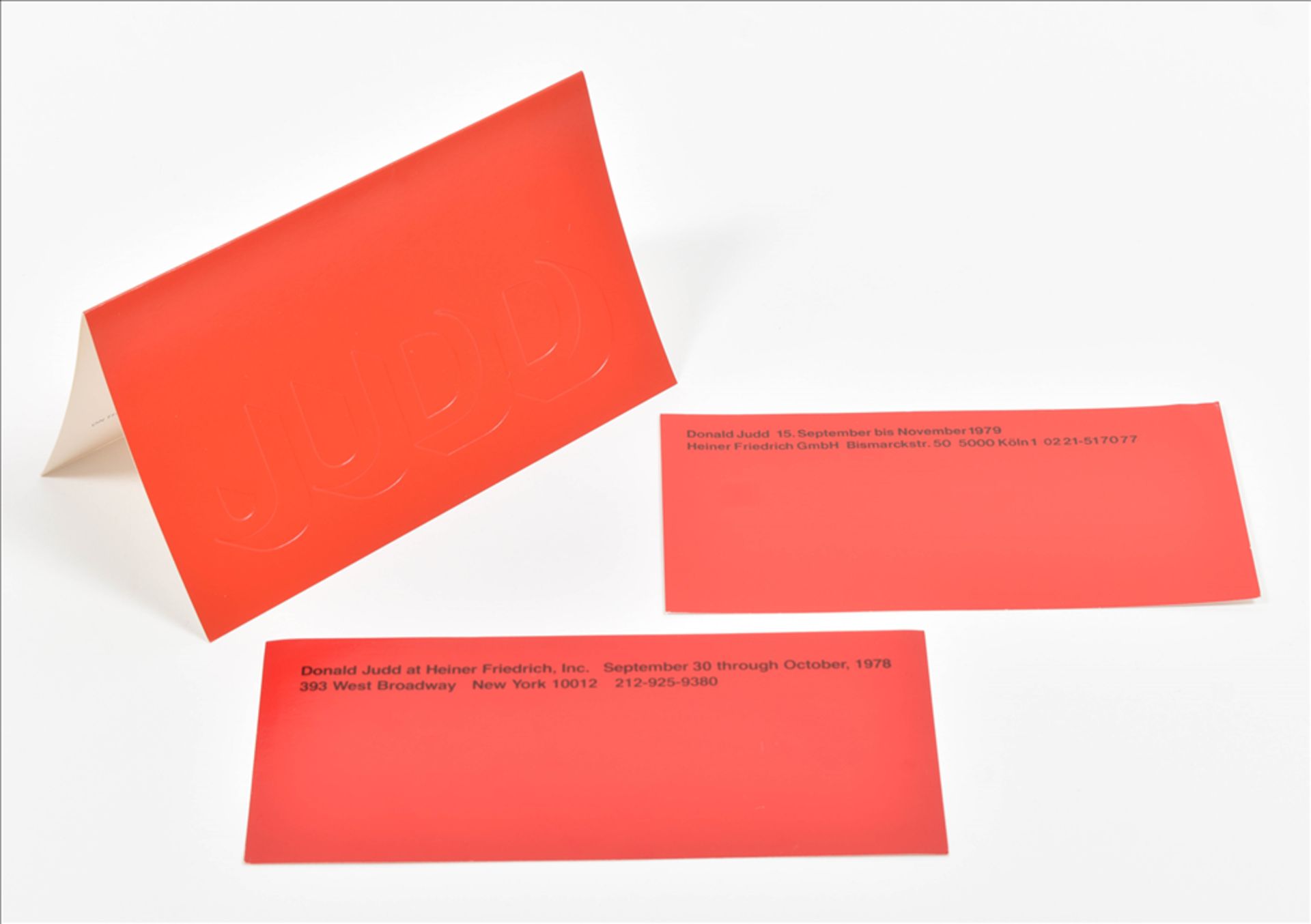 Donald Judd exhibition announcements from 1969-1979 - Bild 4 aus 8