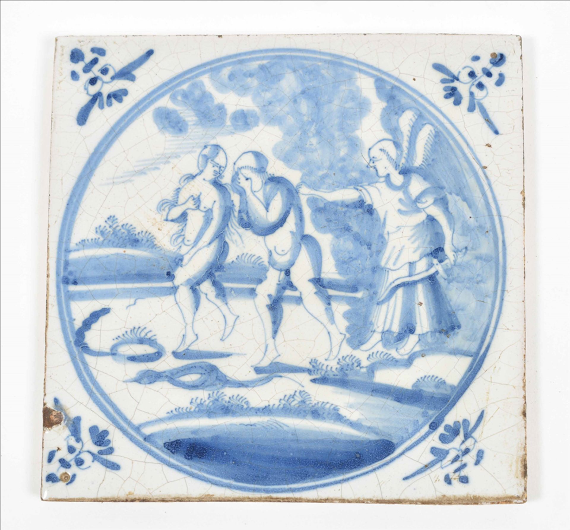 Nine Dutch tiles with biblical scenes - Image 5 of 7
