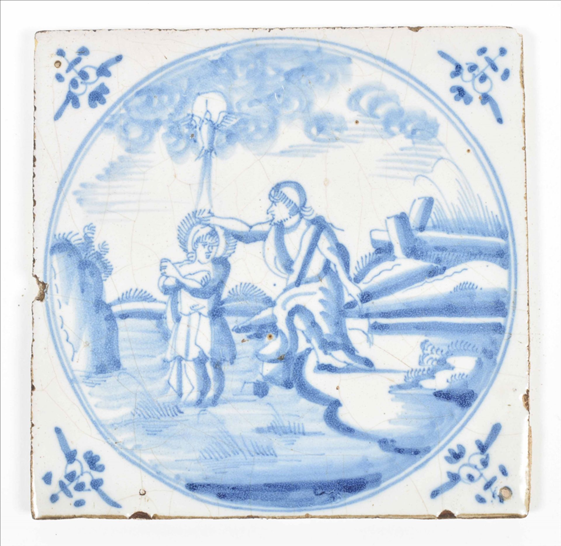 Nine Dutch tiles with biblical scenes - Image 4 of 7